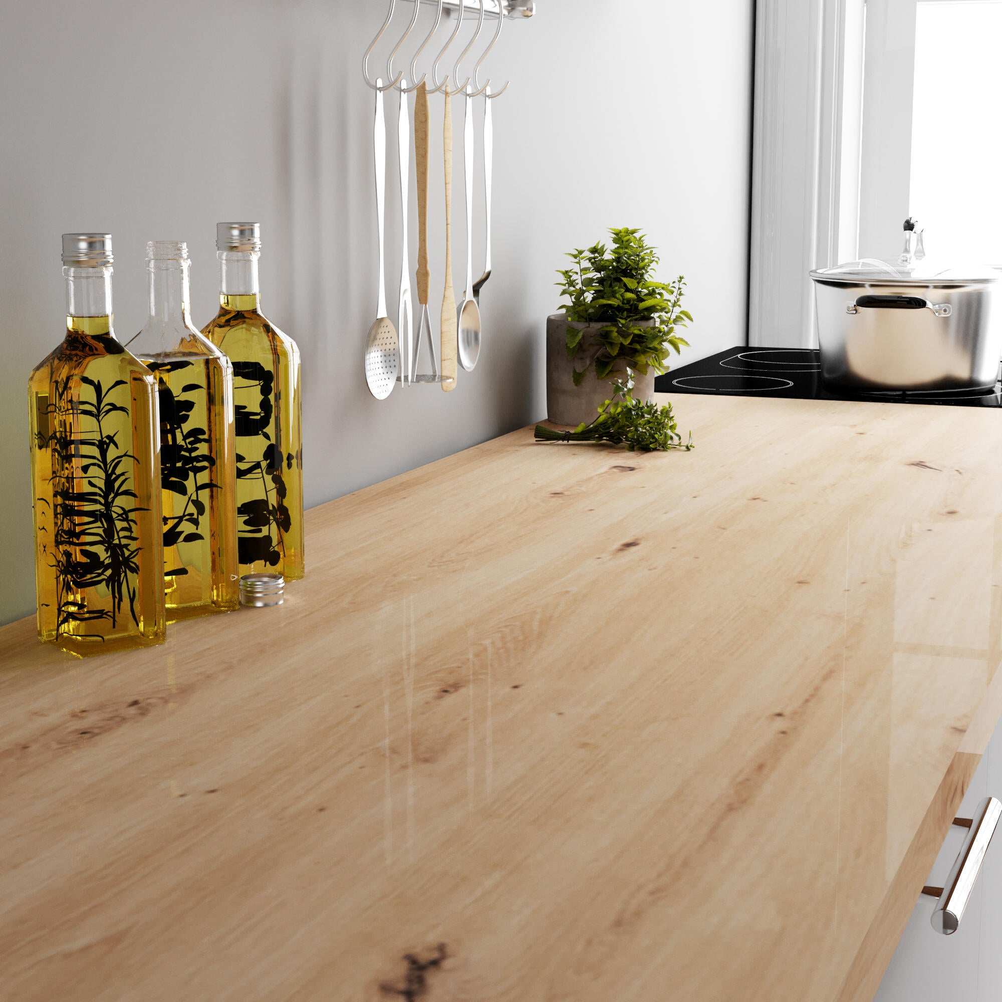 Encimera de cocina laminada Amazona roble 240x63 cm espesor 38mm - 17