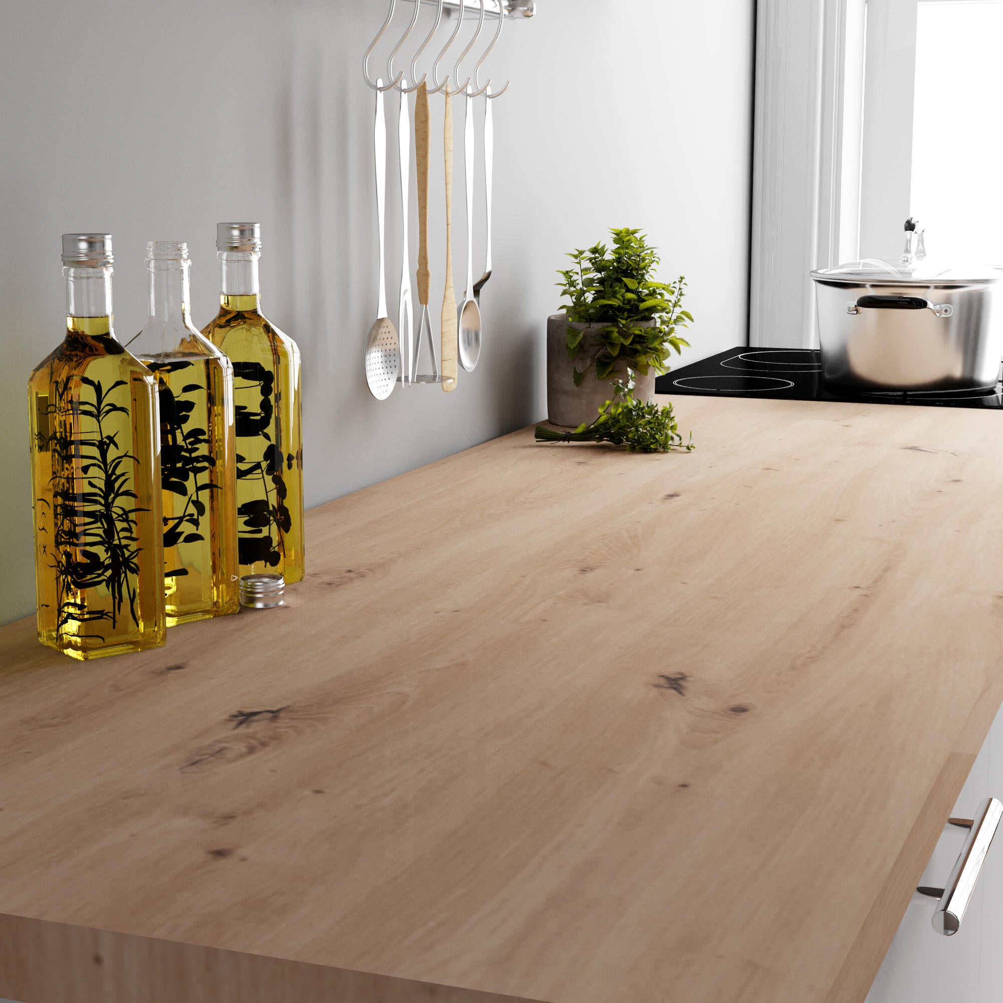 Encimera para cocina hidrófugo Roble Amazona Wood 240x63 cm espesor 38mm - 4