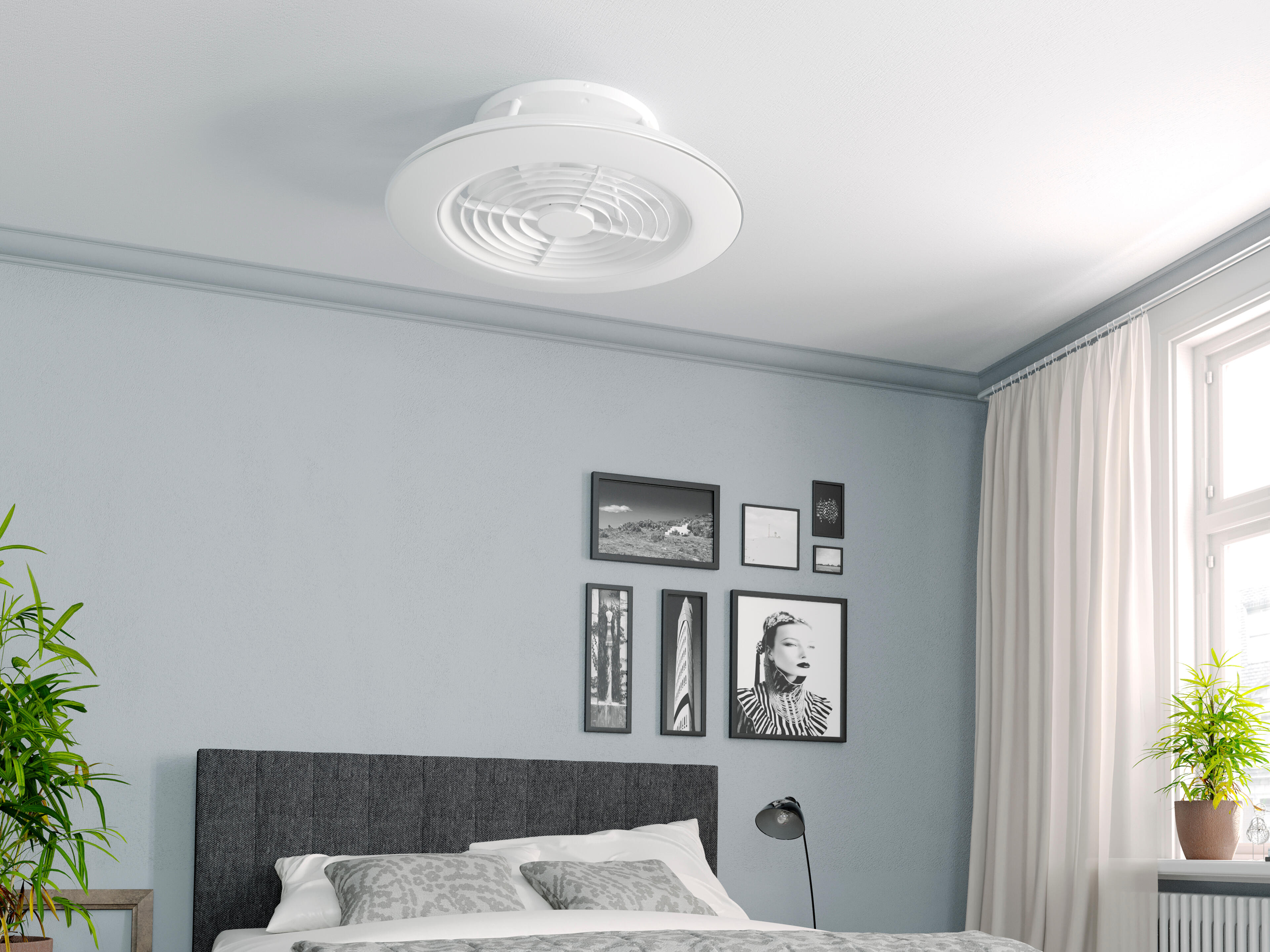 Ventilador de techo con luz sin aspas silencioso DC 35W con mando ø63 cm Alisio MANTRA blanco luz CCT | 6 velocidades | modo verano/invierno | recomendado de 13 a 20 m² - 15