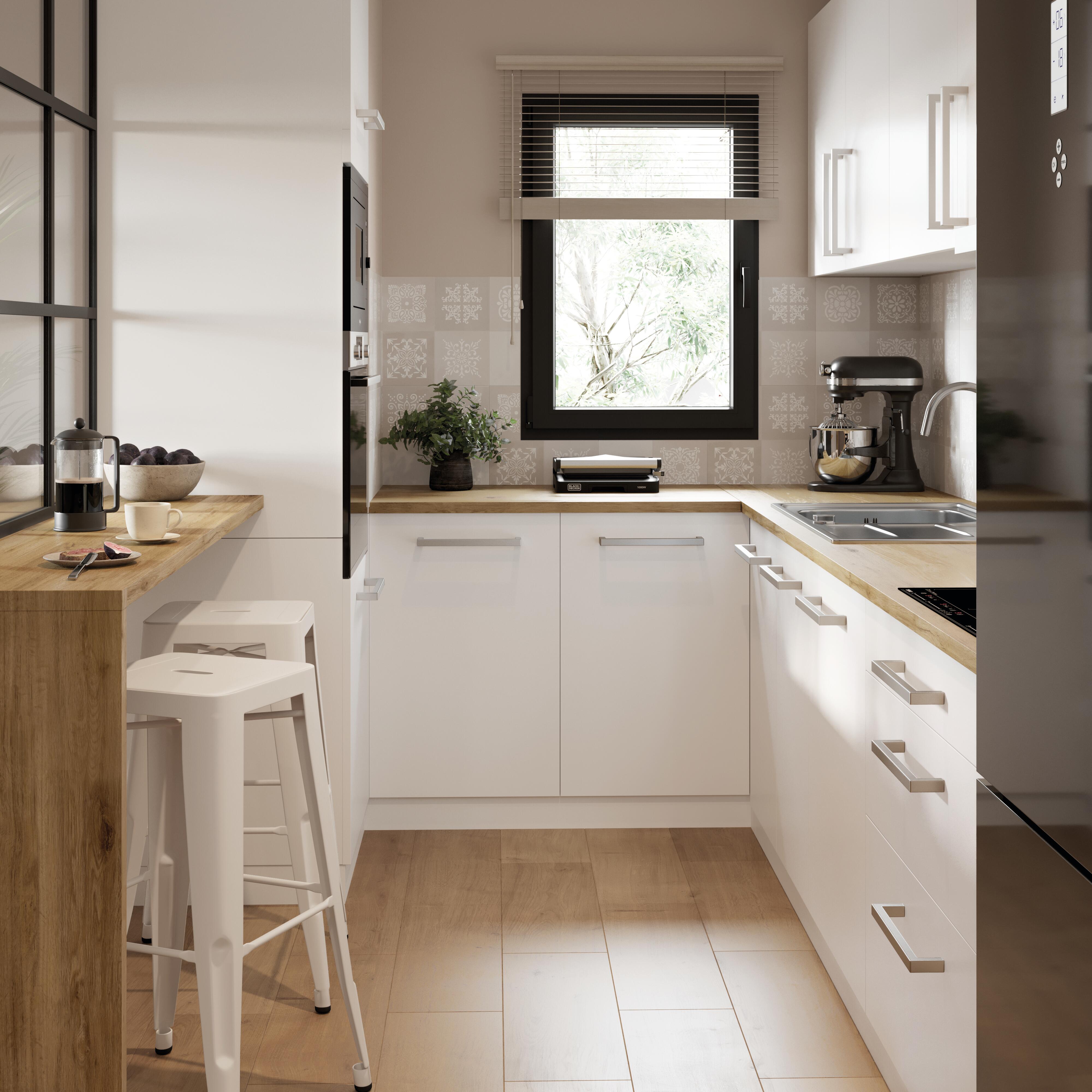 Encimera de cocina madera maciza Roble mate 250x65 cm espesor 38mm - 4