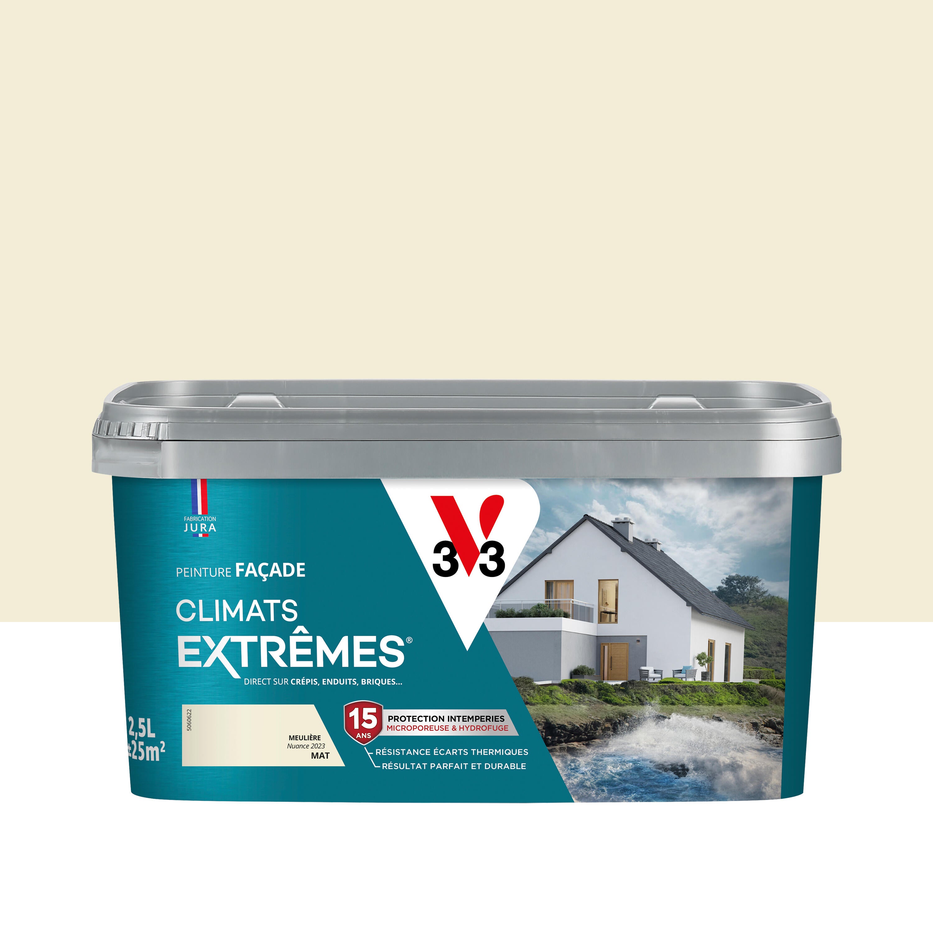 Peinture extérieure façade Climats extrêmes® V33 meulière mat 2.5l - 3