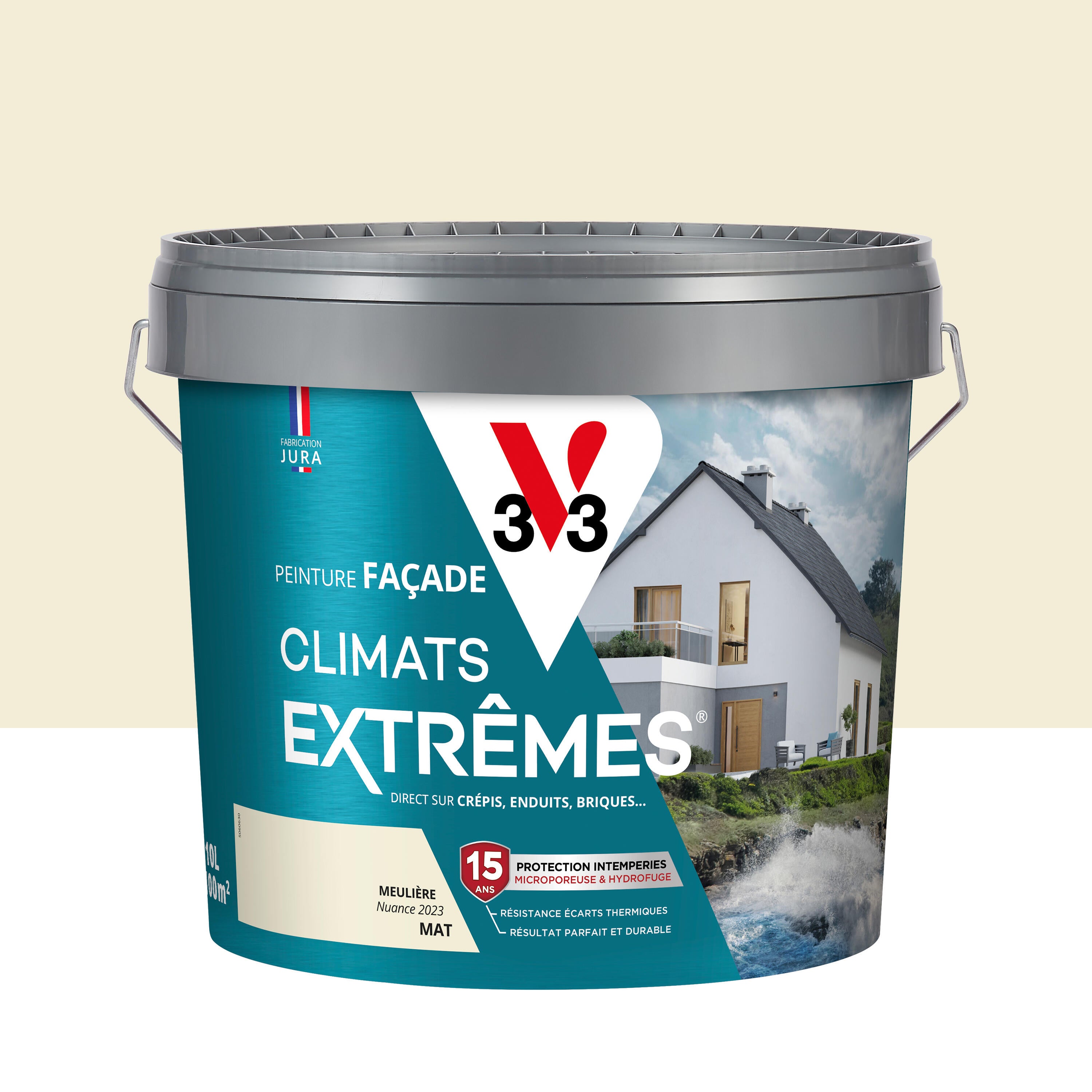 Peinture extérieure façade Climats extrêmes® V33 meulière mat 10l - 2