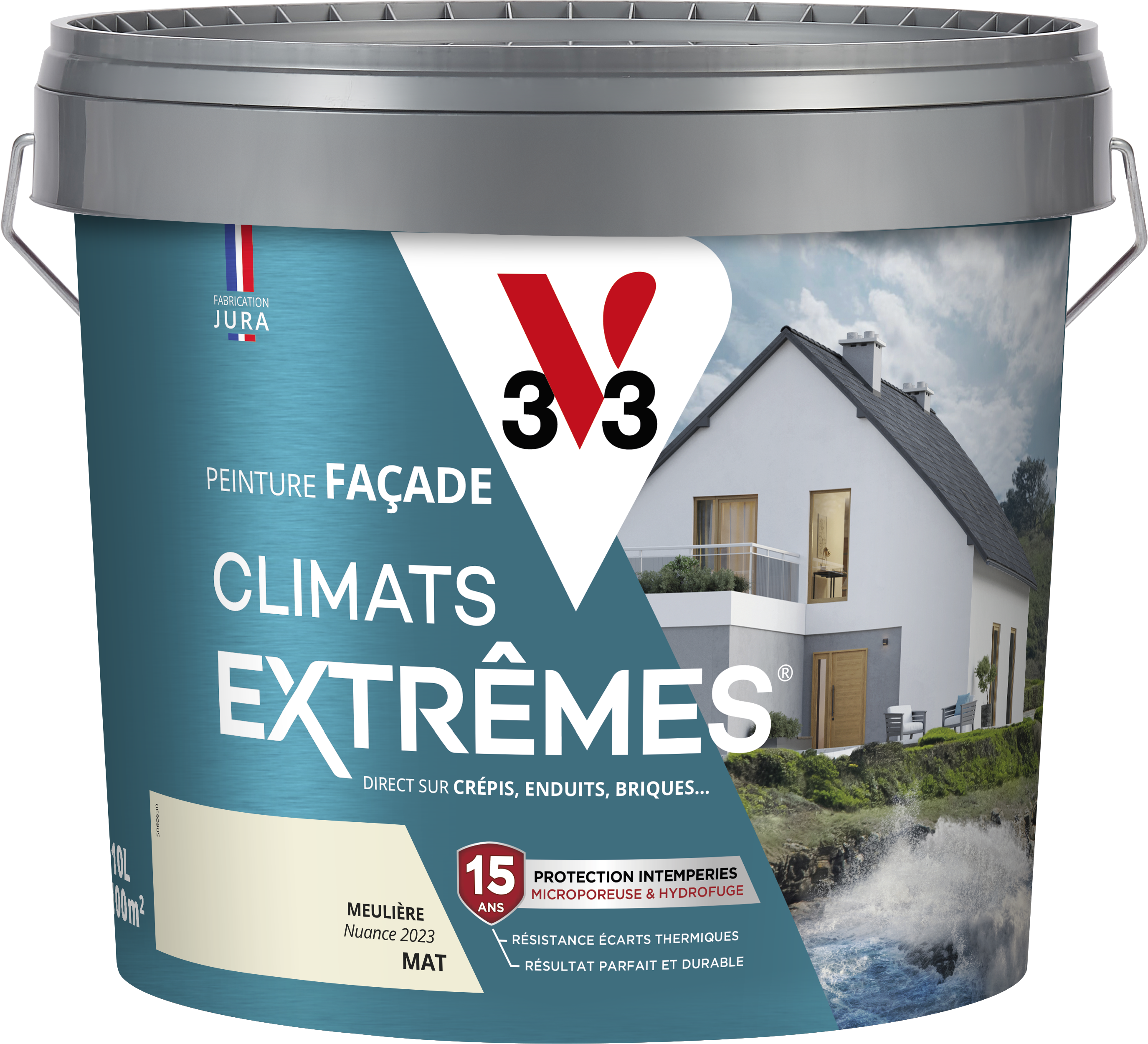 Peinture extérieure façade Climats extrêmes® V33 meulière mat 10l - 3