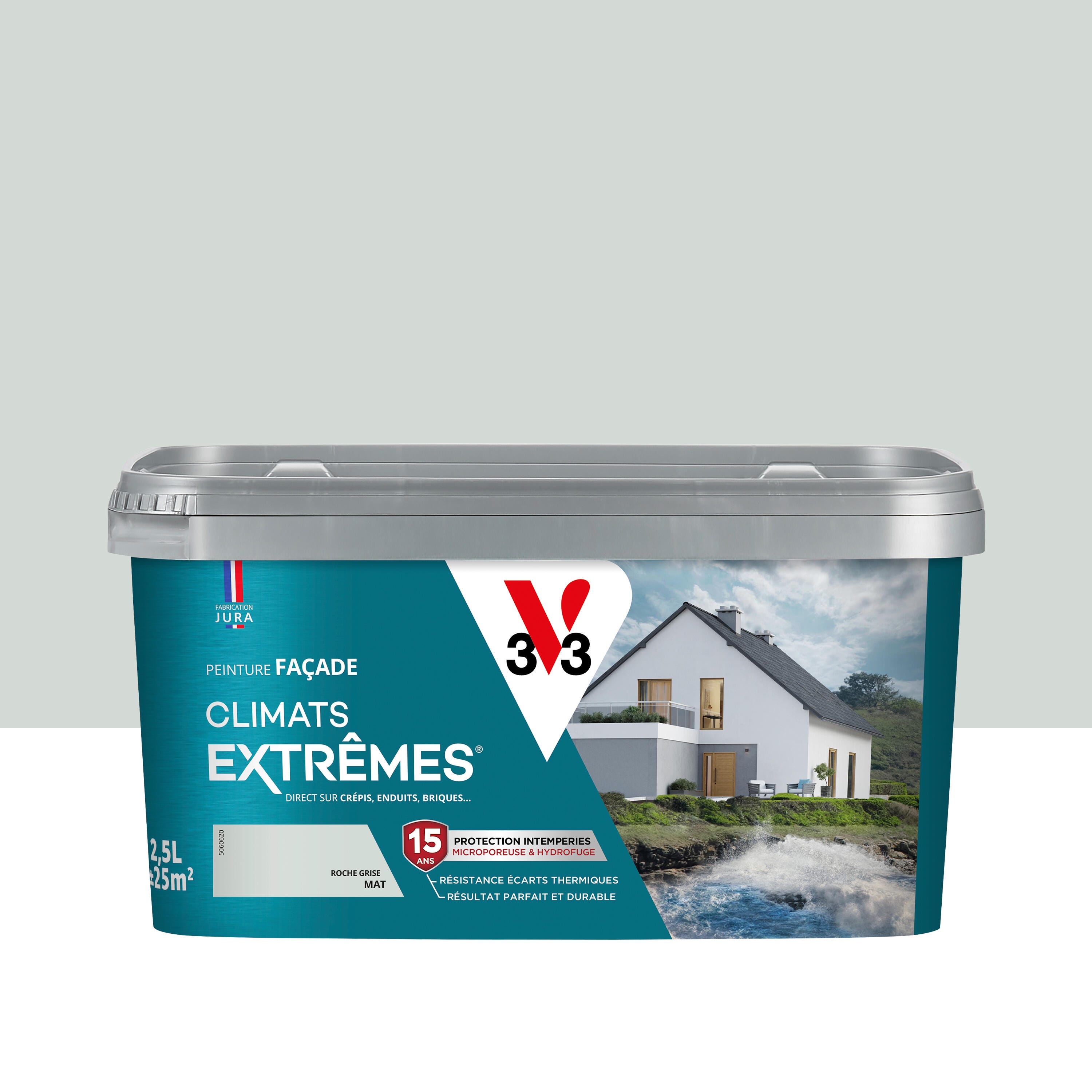 Peinture extérieure façade Conditions extrêmes LUXENS gris 1 mat 10L Peinture extérieure façade Conditions extrêmes LUXENS gris 1 mat 10L