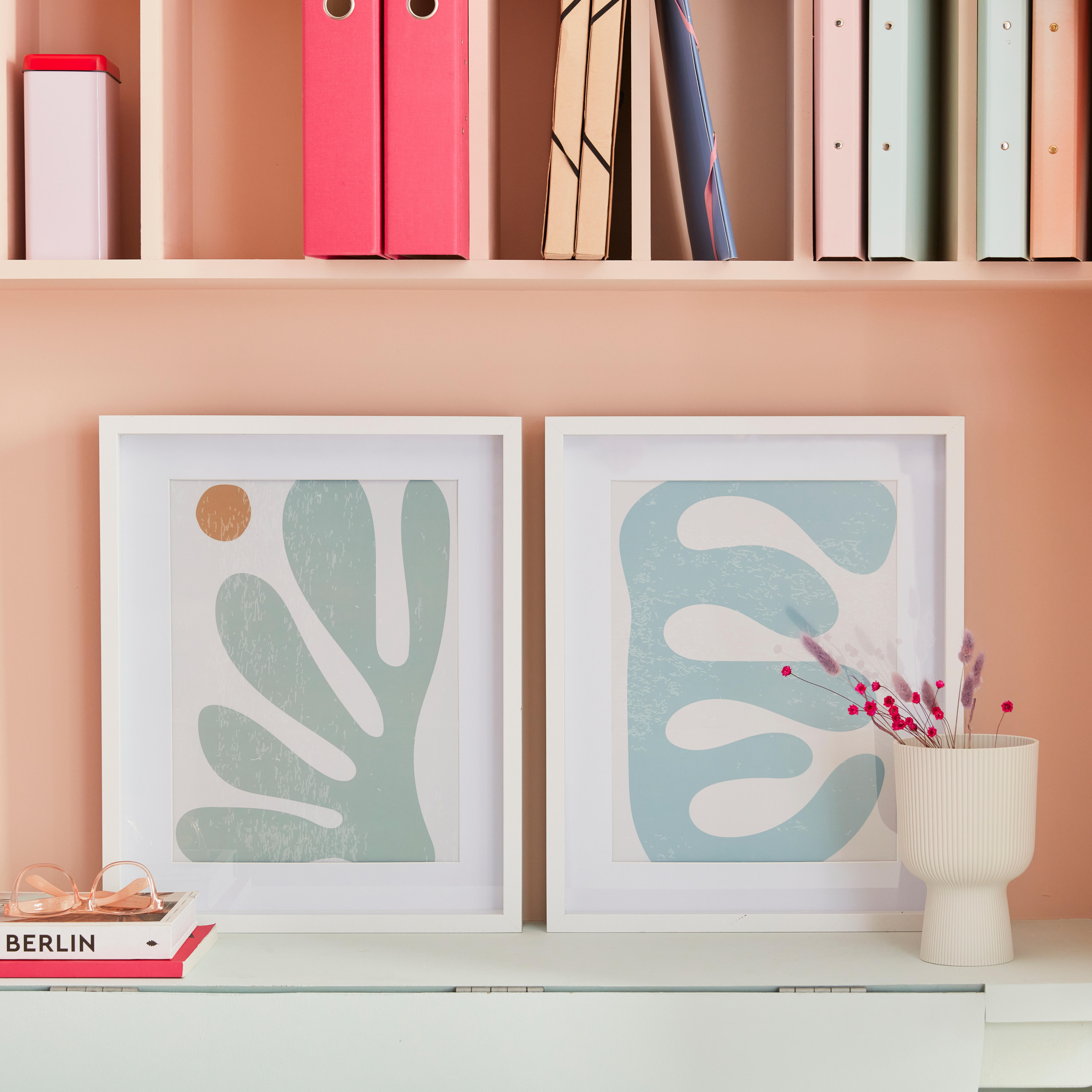 Affiche Feuilles, bleu, beige EDITIONS BRAUN l.40 x H.50 cm - 3