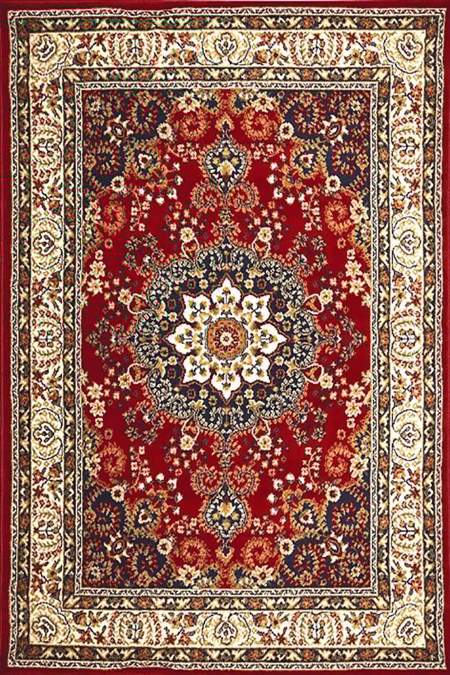 Tappeto Carrera orientale rosso e blu, L 230 x L 160 cm