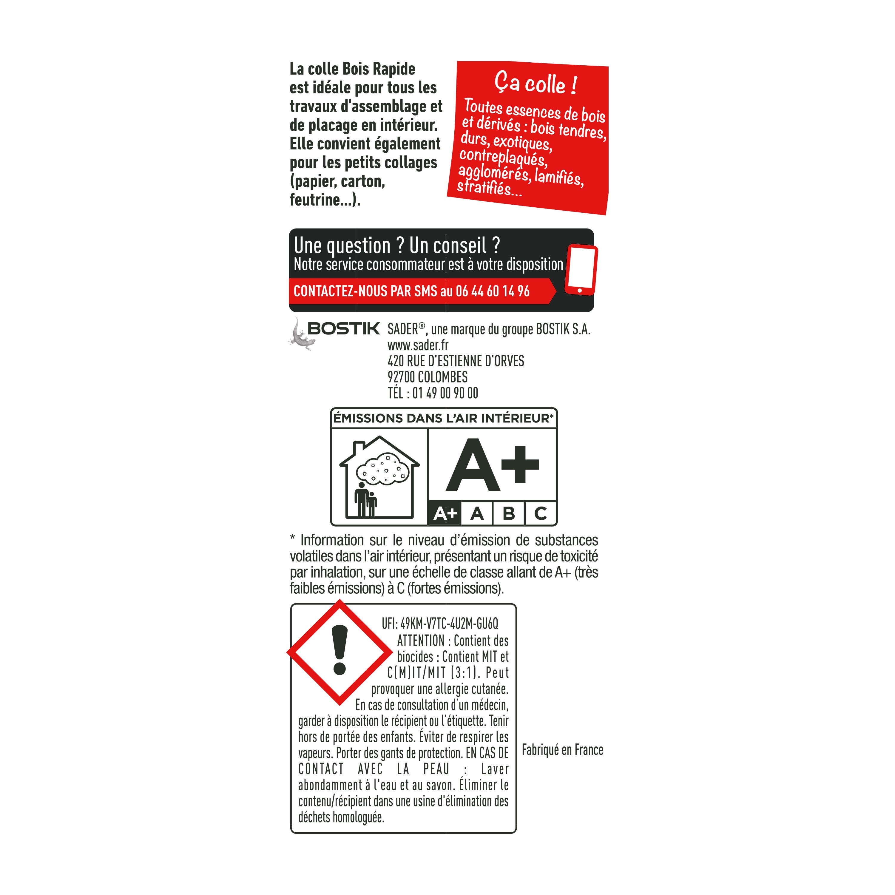 Colle d'assemblage Prise rapide SADER, 55ml transparent - 6