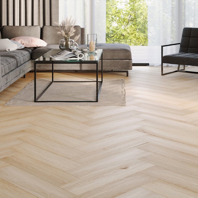 Pavimento SPC effetto legno marrone Sp 4.5 mm passaggio intenso AFIRMAX Spina Arvada 1.402 m²