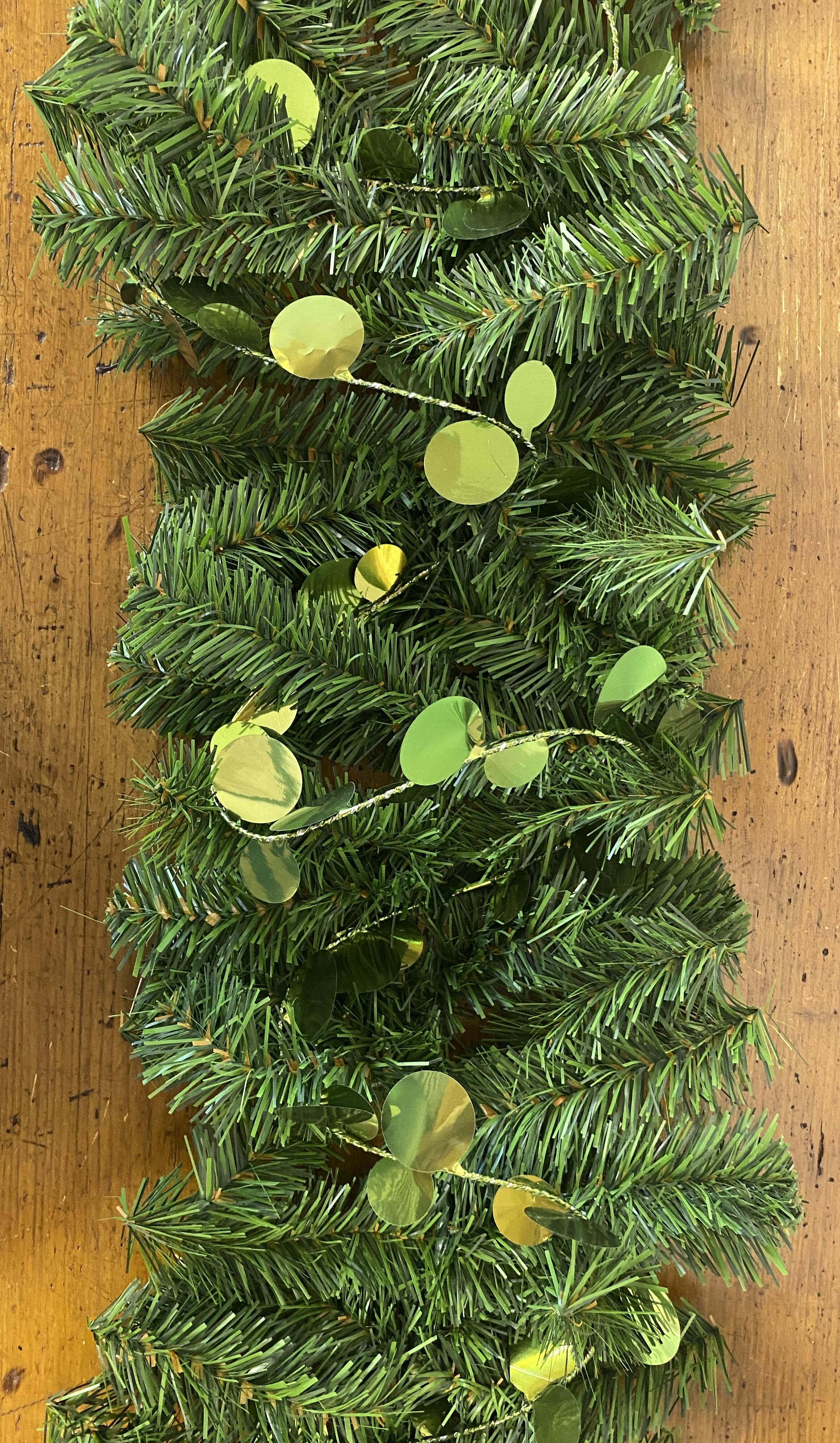 Ghirlanda decorativa natalizia natalizia ramo di pino verde L 200 cm - 3