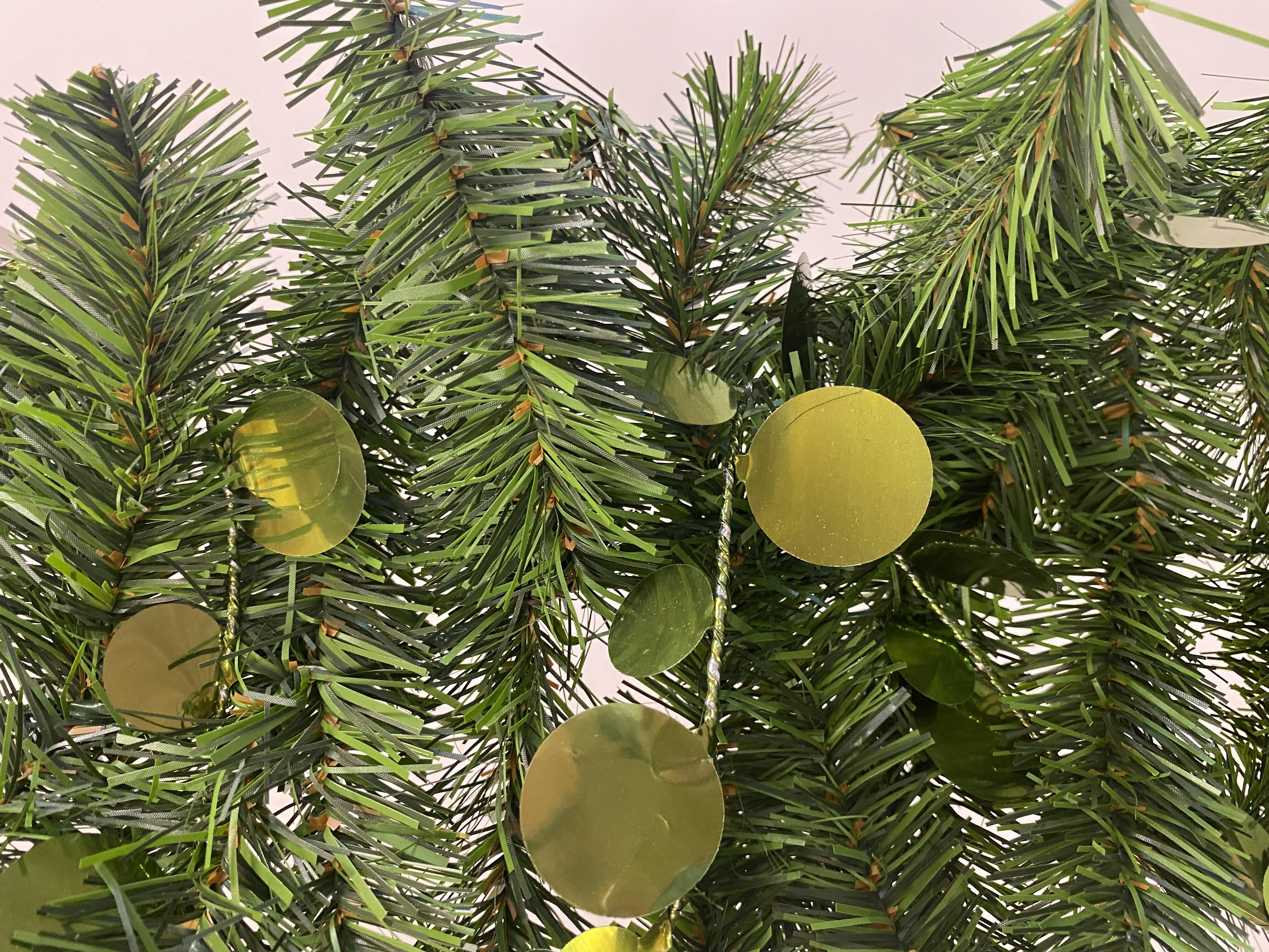 Ghirlanda decorativa natalizia natalizia ramo di pino verde L 200 cm - 4