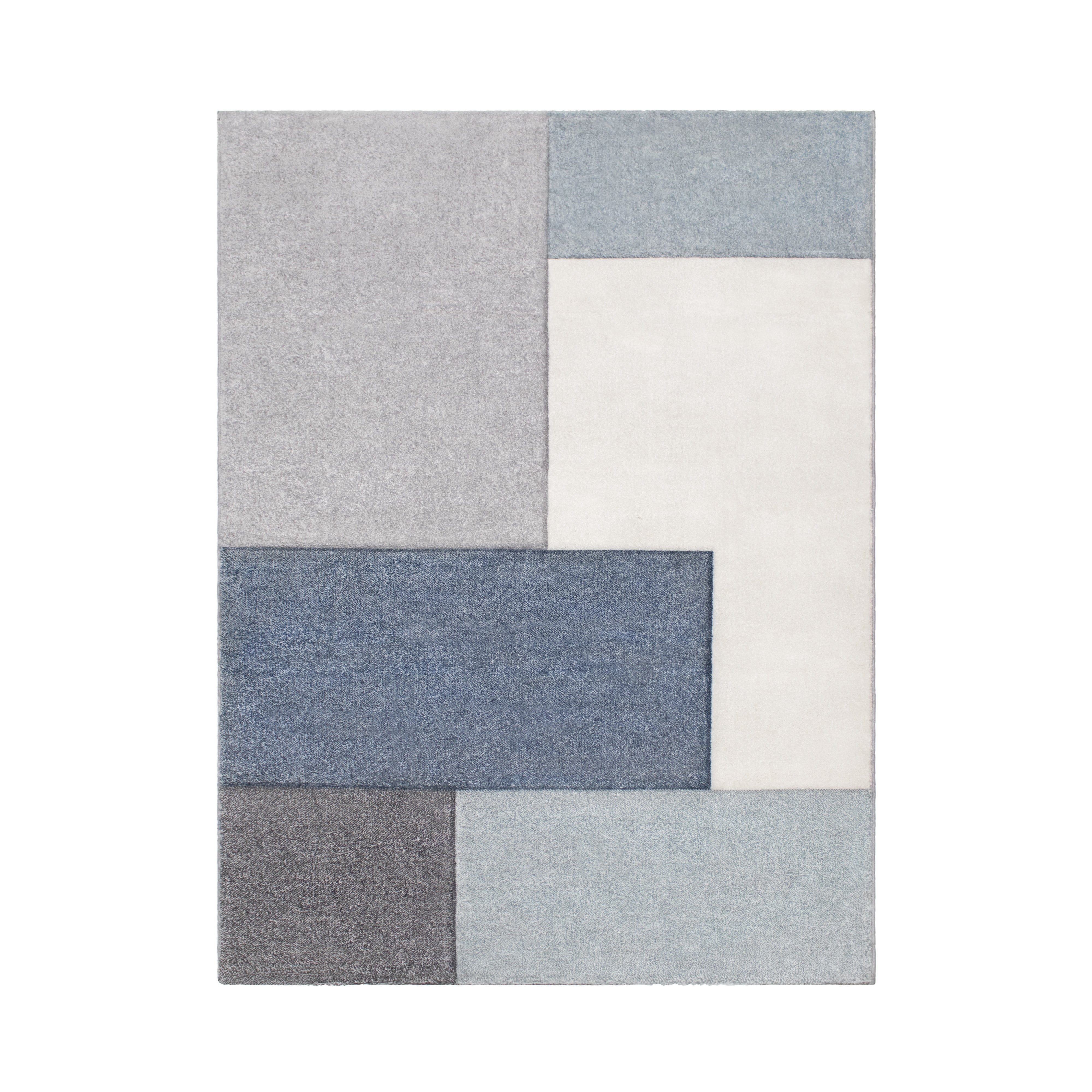 Tapis bleu rectangulaire, l.150 x L.200 cm Tetris - 3