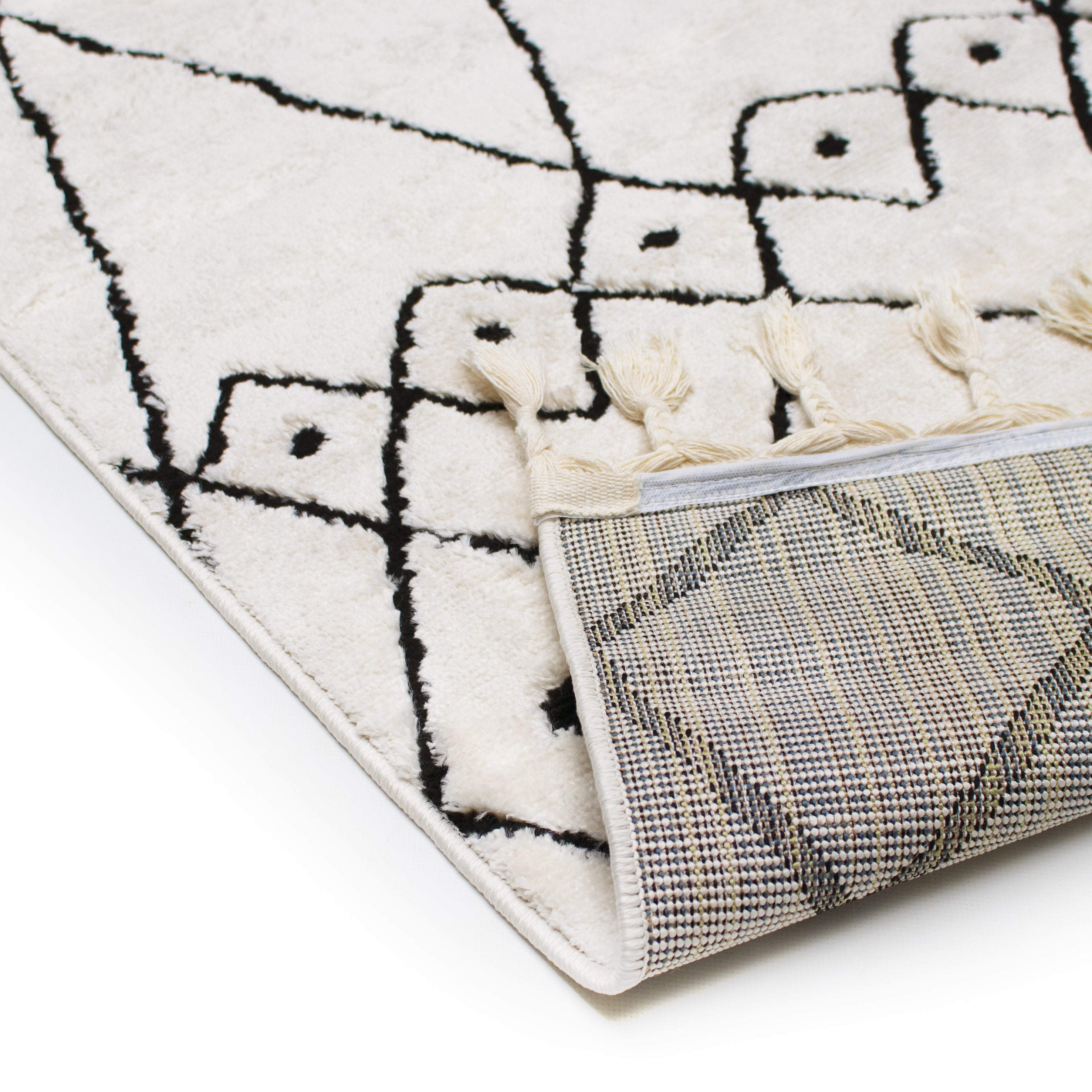 Tapis berbère blanc rectangulaire, l.150 x L.200 cm Sarouk - 5