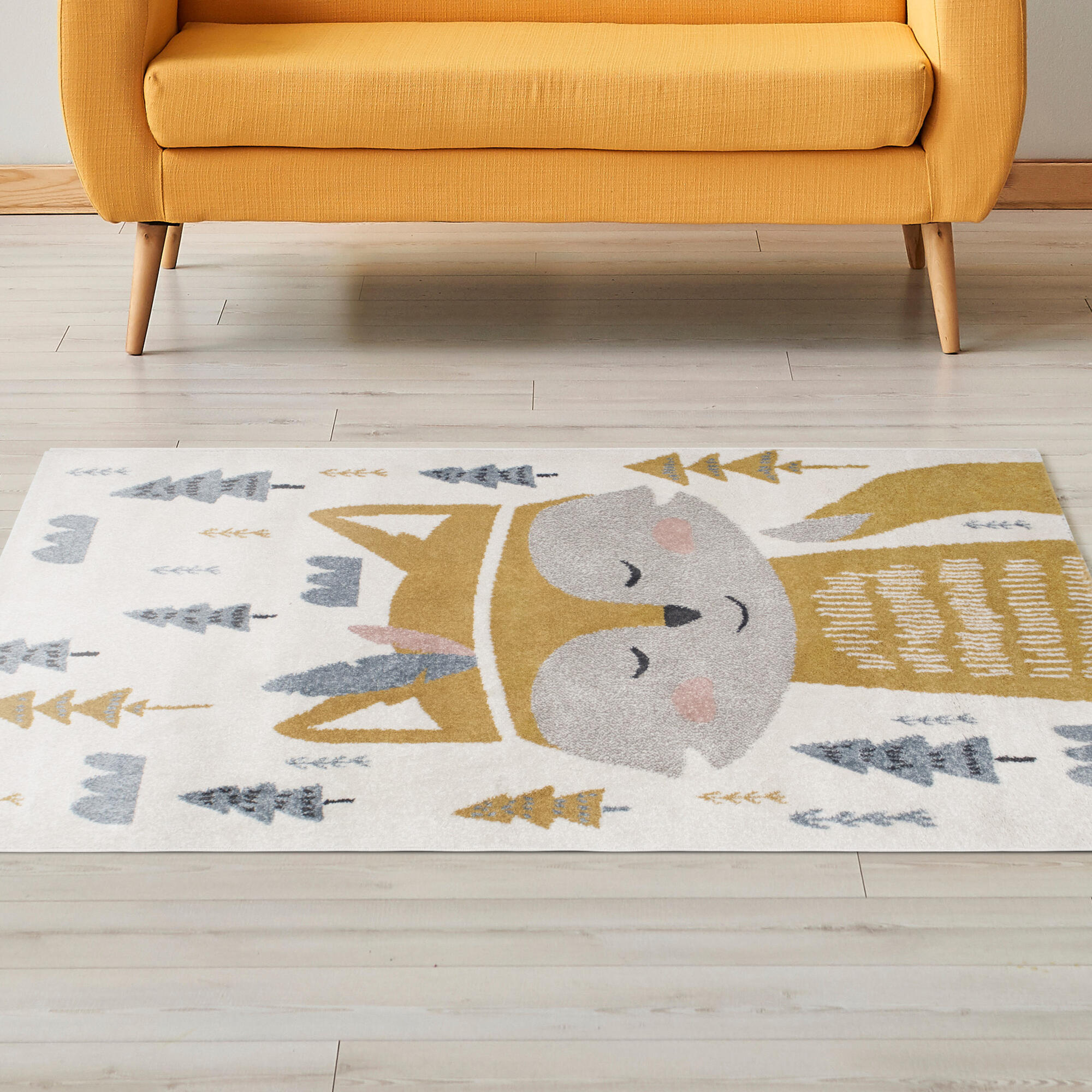 Tapis intérieur enfant Renard, l.100 x L.150 cm - 2