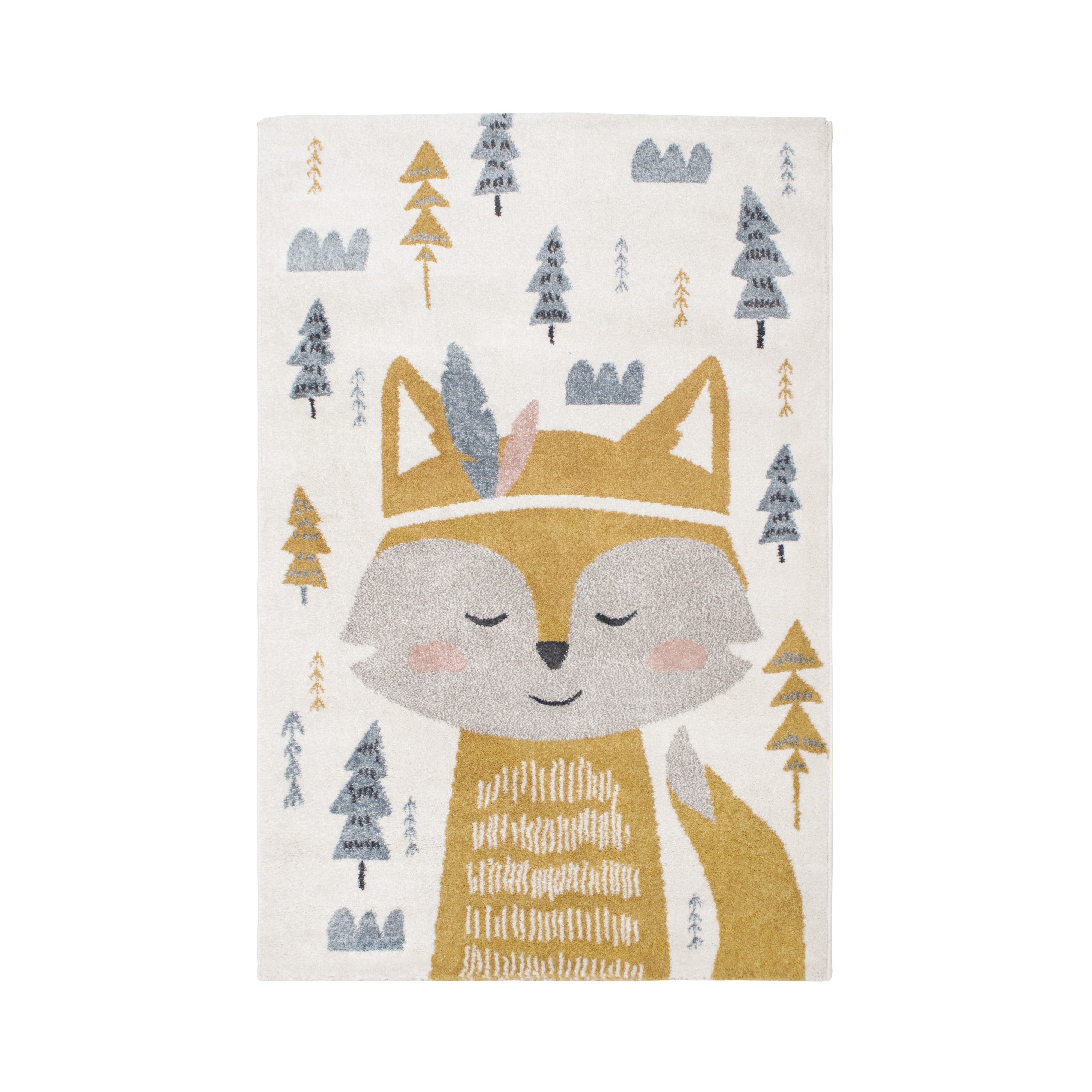 Tapis intérieur enfant Renard, l.100 x L.150 cm - 3
