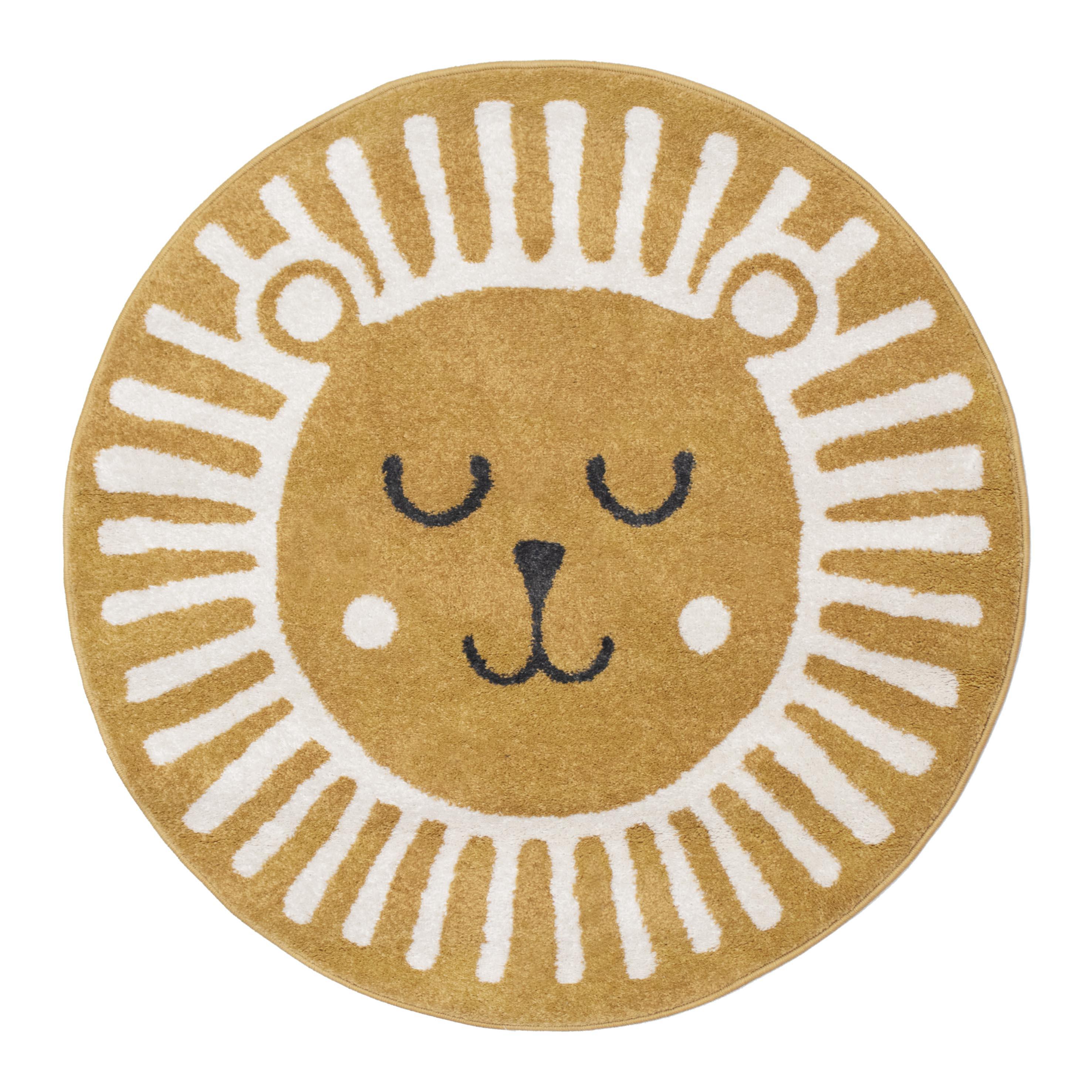 Tapis intérieur rond enfant Lion - 3