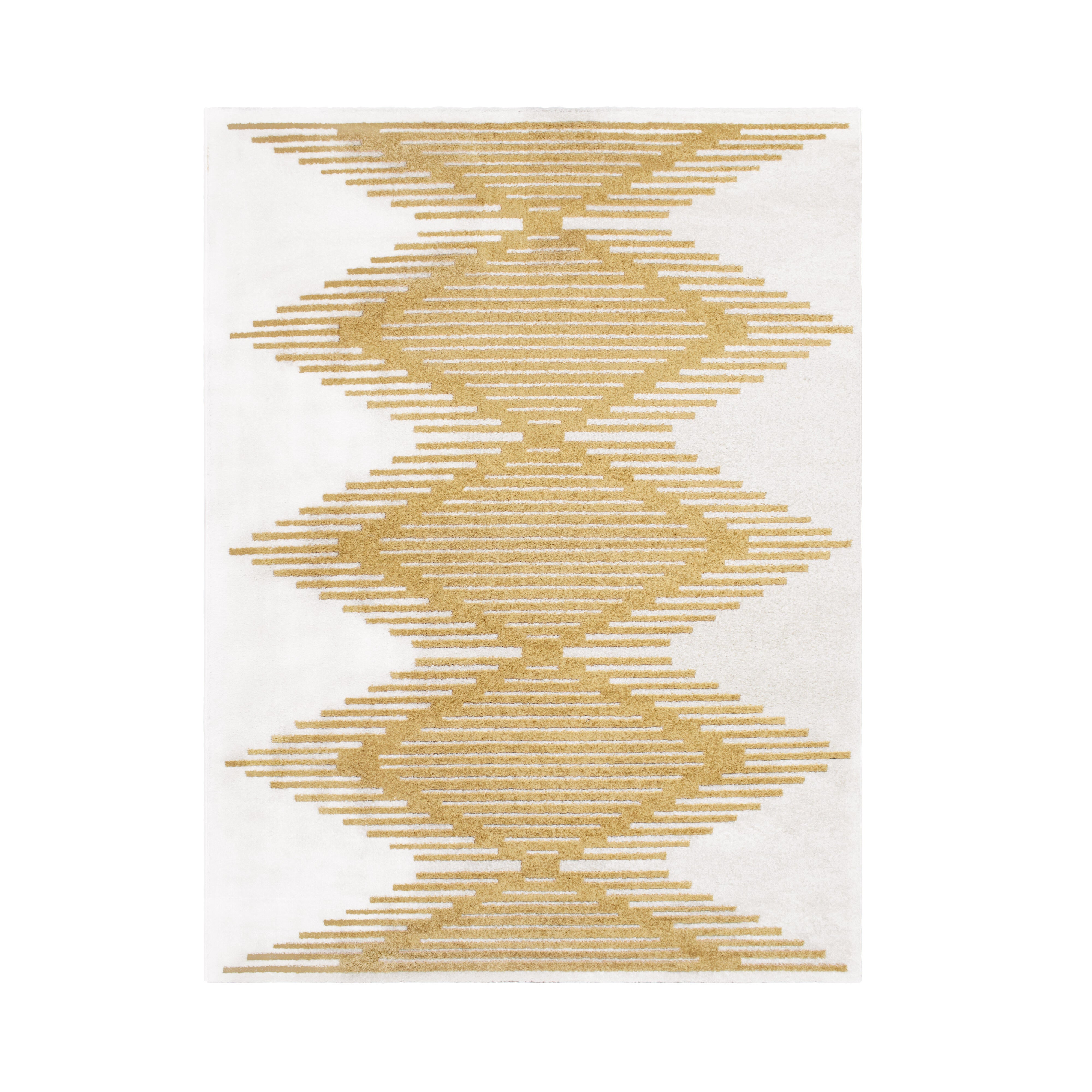 Tapis kilim contemporain jaune rectangulaire, l.150 x L.200 cm Kilim contemporai - 3