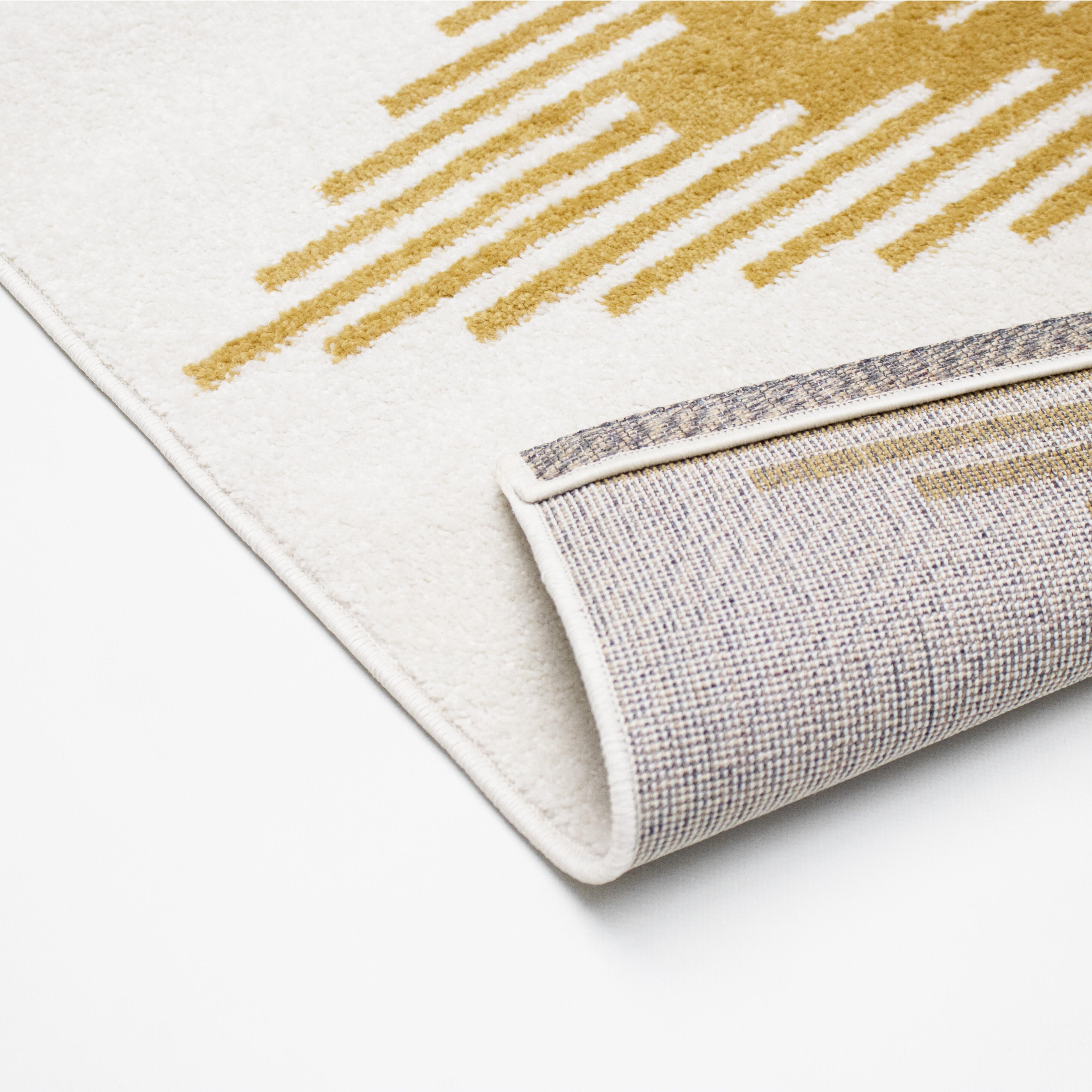 Tapis kilim contemporain jaune rectangulaire, l.150 x L.200 cm Kilim contemporai - 5