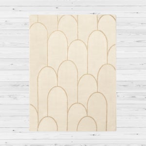 Tapis tapis beige rectangulaire, l.150 x L.200 cm S2-5587