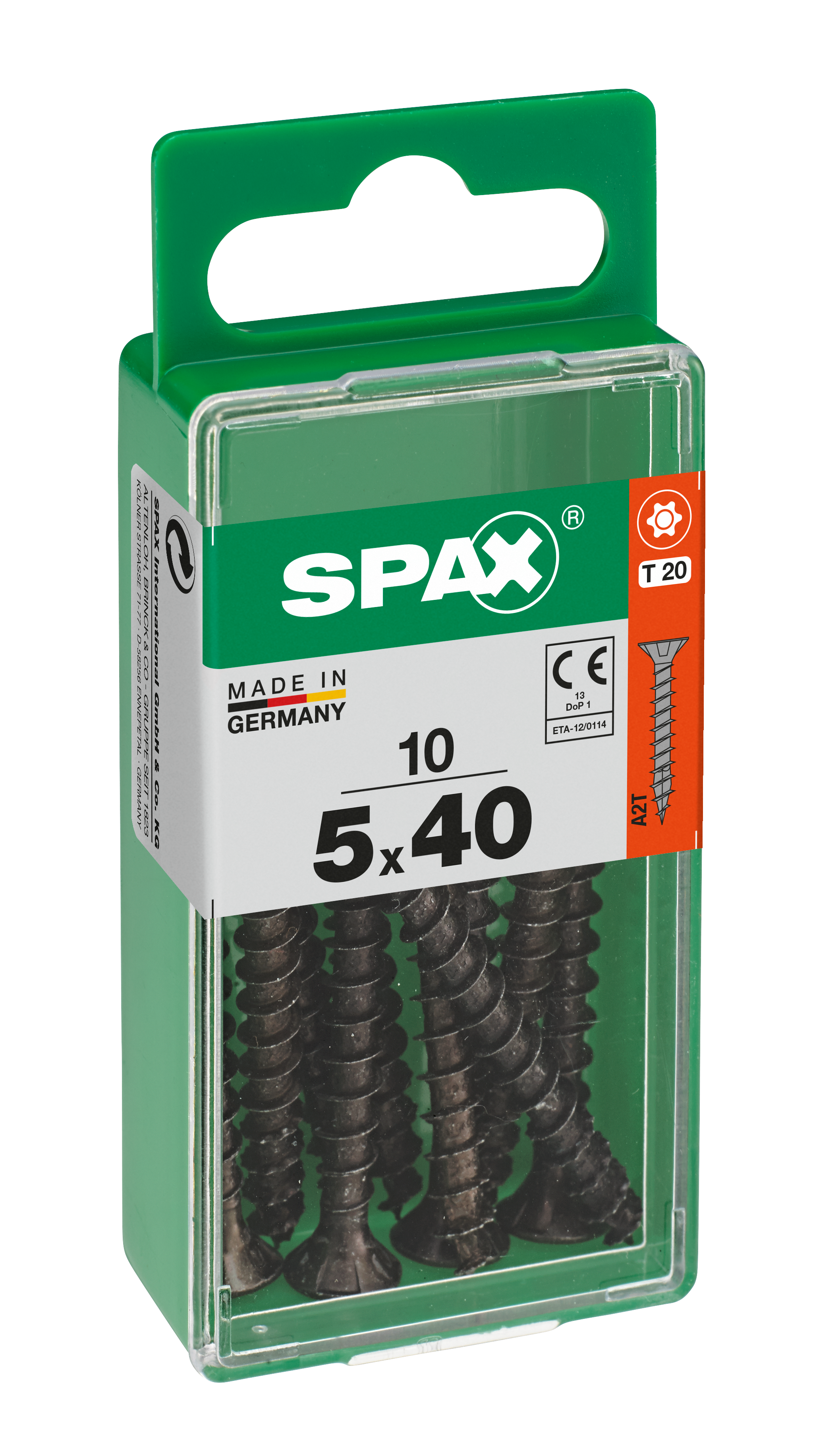 Vite SPAX testa svasata T20 in acciaio zincato Ø5XL40 mm, 10 pezzi - 2