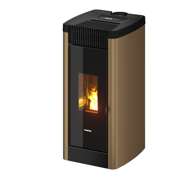 Poêle à granulés FREEPOINT Poele a granules steel 9 light bronze noir / bronze 8