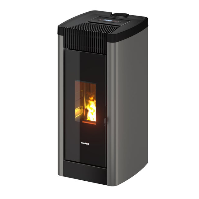Poêle à granulés FREEPOINT 84923516 8.5 kW gris