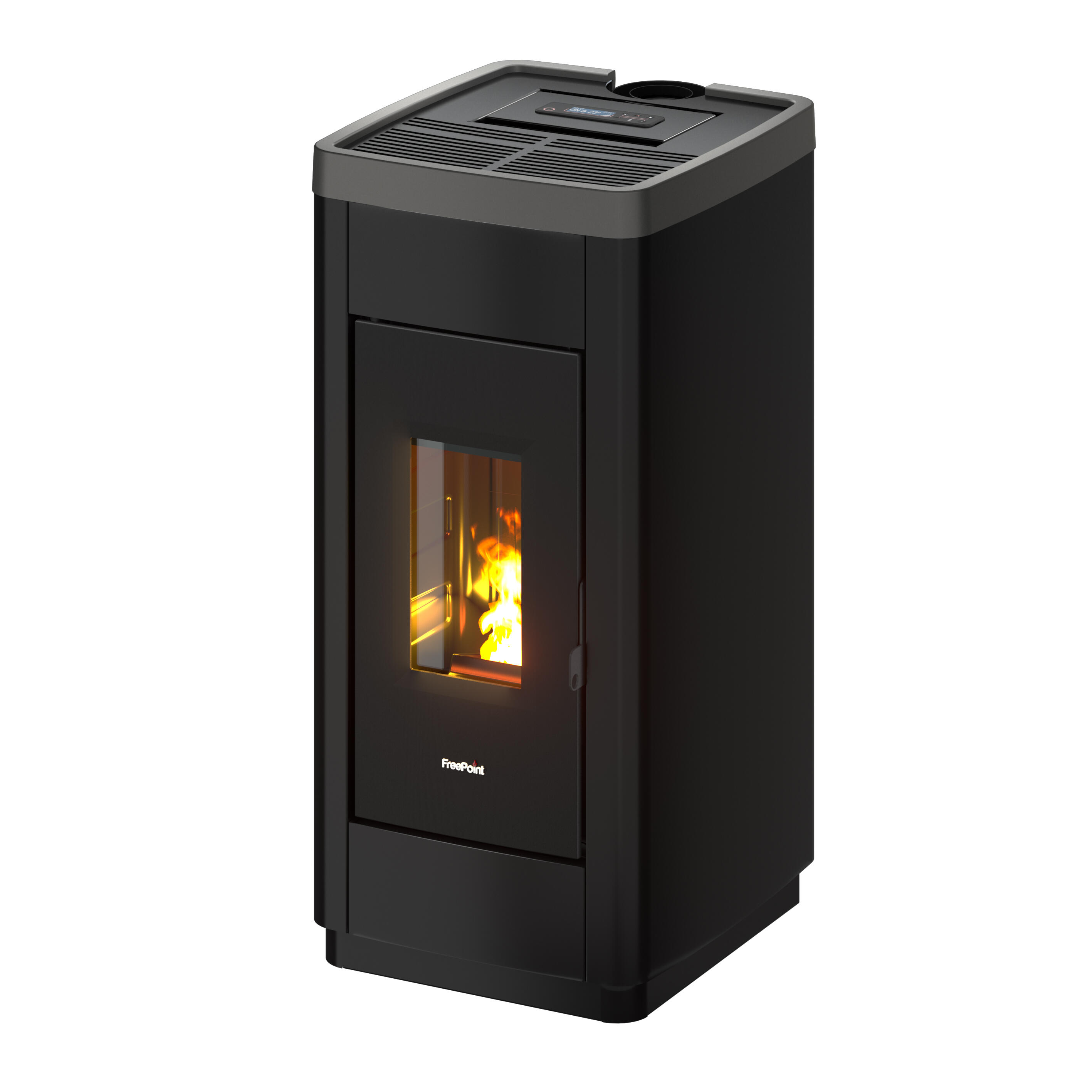 Poêle à granulés FREEPOINT Poele a granules life 9 biflux titanium gris 8.5 kW - 2