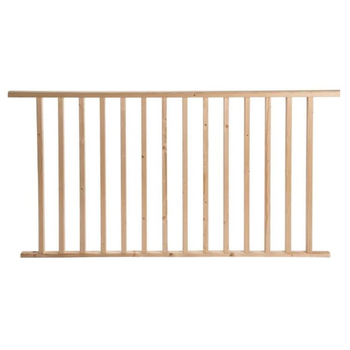 Balaustra in kit BURGER Fir in legno naturale, corrimano in abete, L 207 cm fissaggio a pavimento - 7