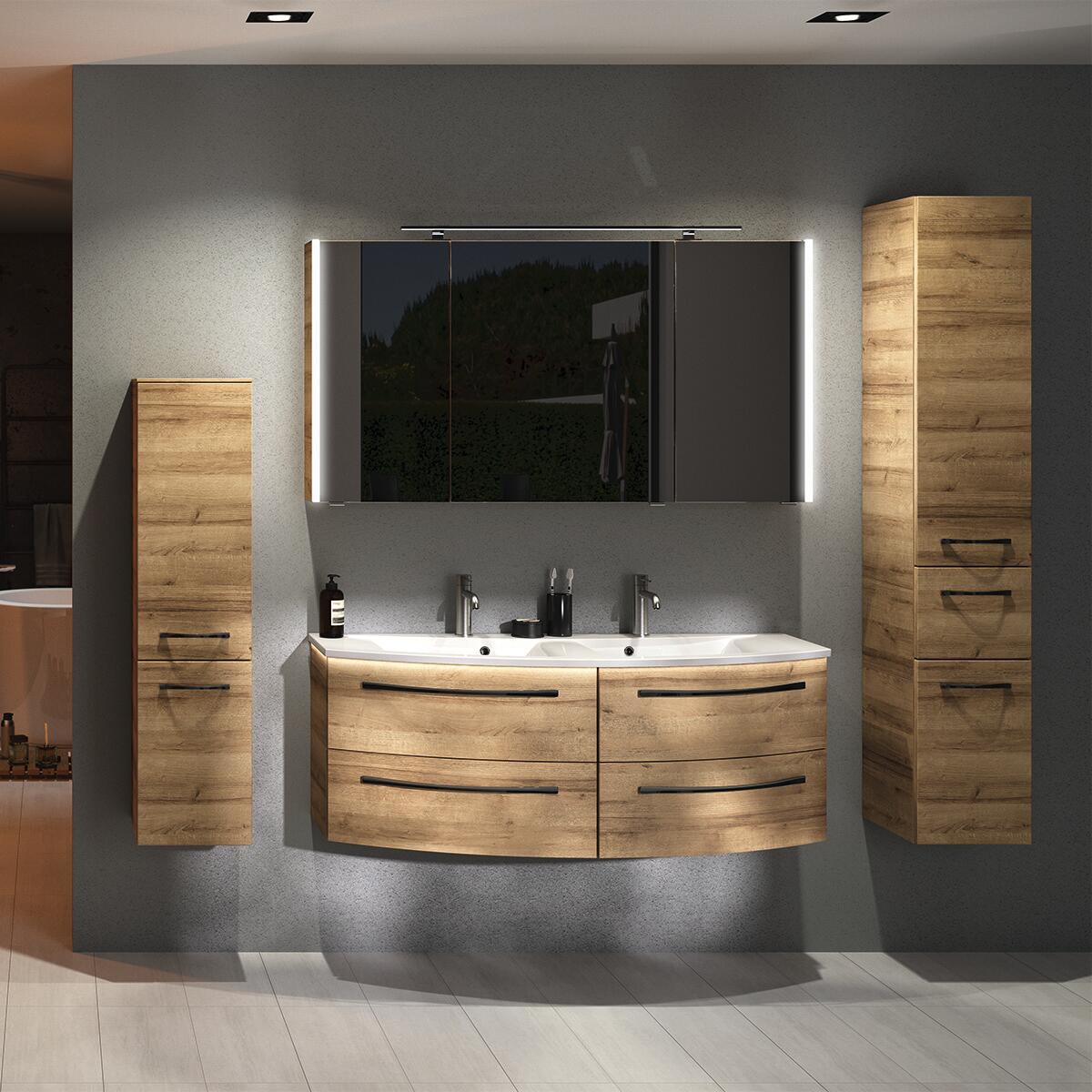 Colonna per mobile bagno image PELIPAL 1 cassetto 2 ante P 33 x L 30 x H 121 cm marrone mdf - 3
