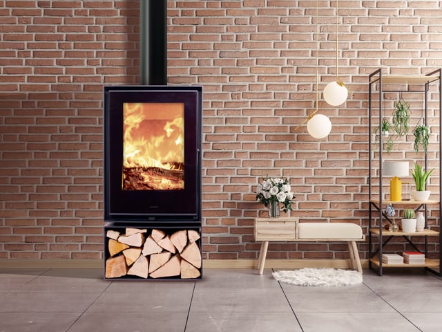 Poêle à bois CROWN Poele a bois quetzal bucher ecodesign noir, 7.5 kW