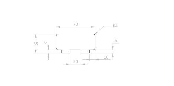 Main courante bois MOKA L.260 x l.7cm - 6