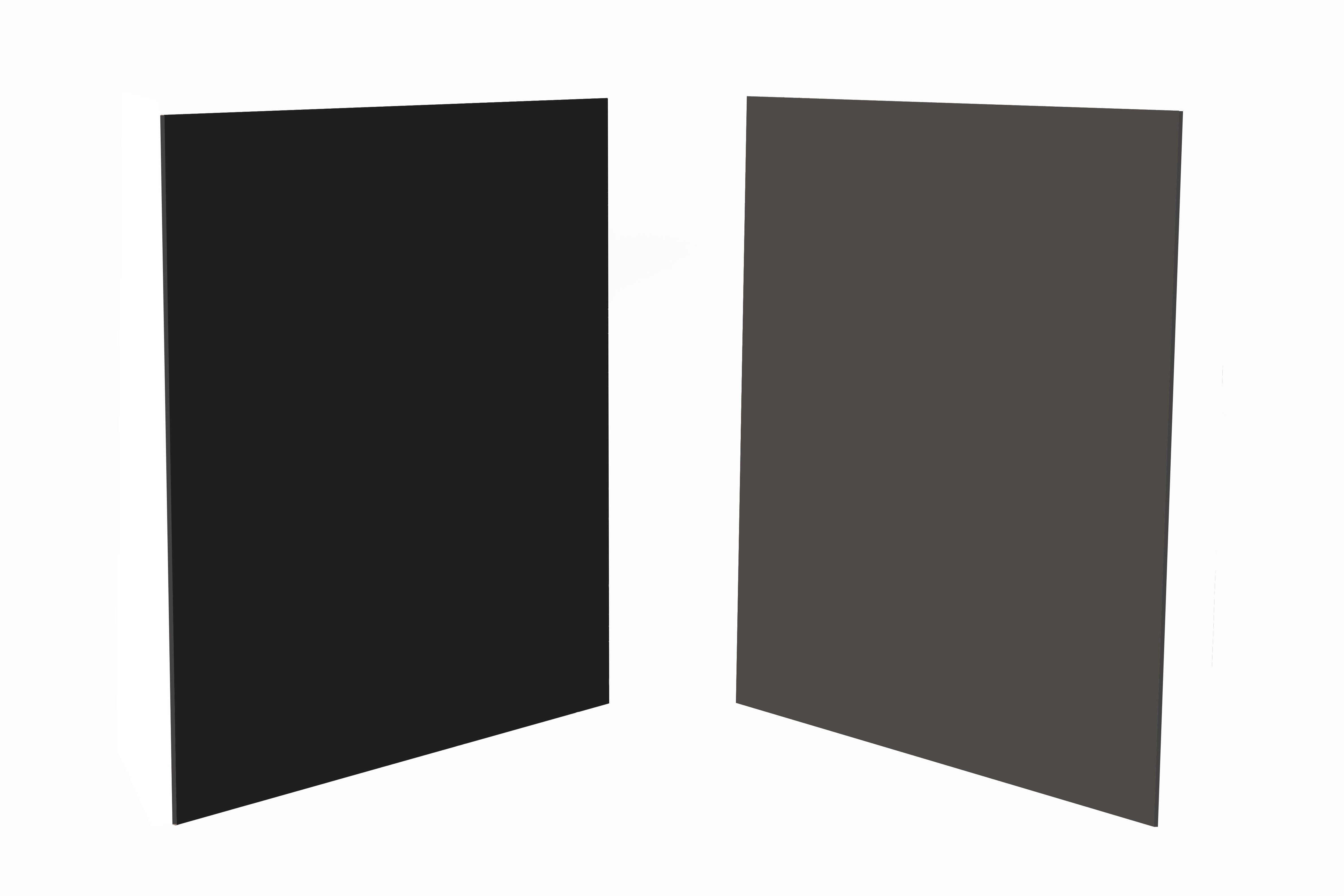 Fond de hotte compact réversible Gris/Noir Mat L.60 x H.63.5 x Ep.0.2 cm - 2