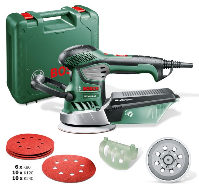Ponceuse excentrique filaire BOSCH PEX 4000 AE, 370 W