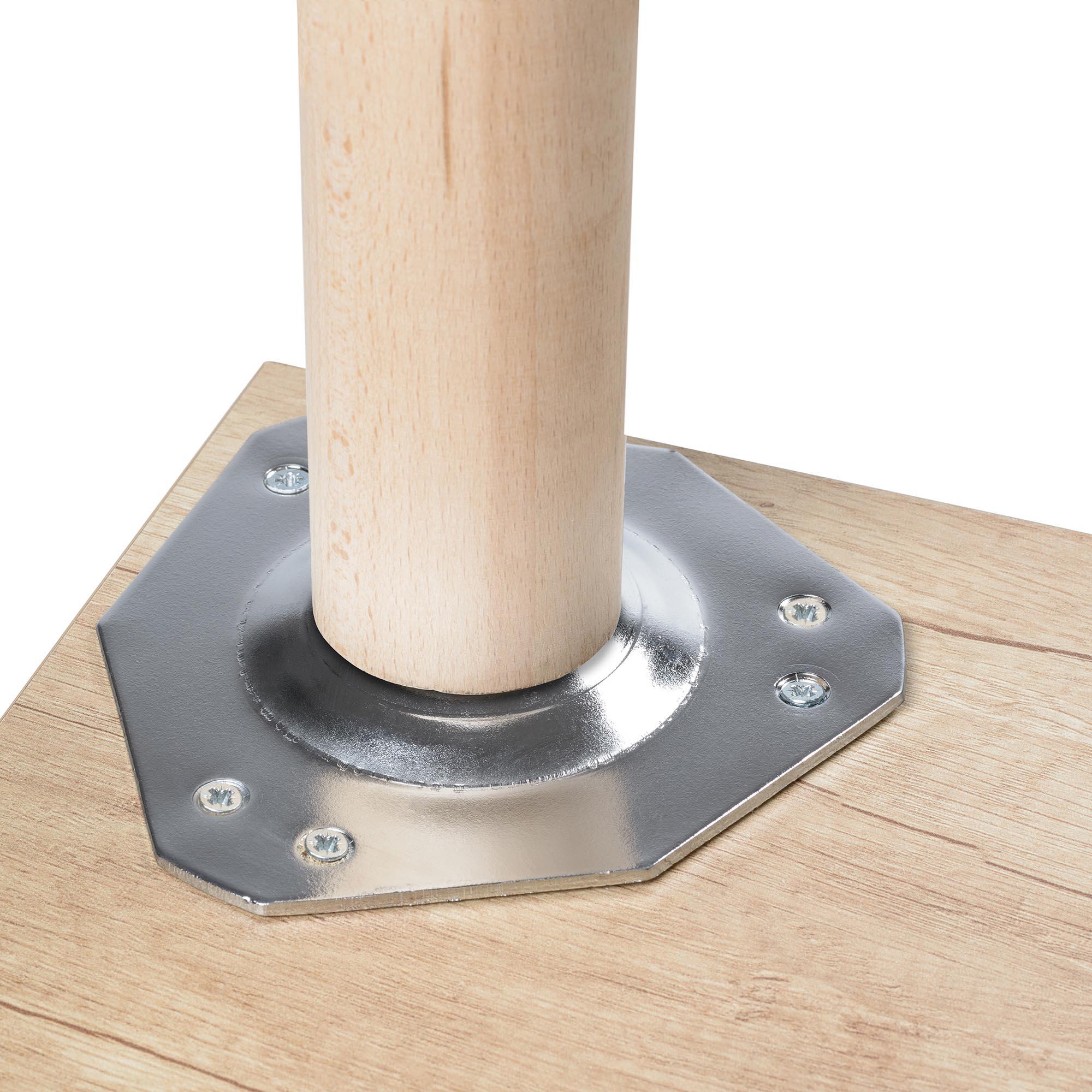 Placa para pata de acero de 128x11.6 mm y carga max. de 30 kg, rosca M 10 - 5