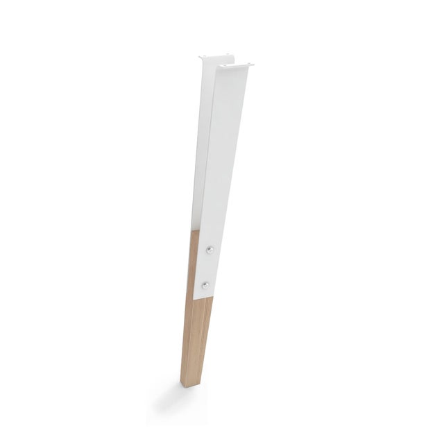 Gamba per mobili REI 7-905.710.17P in legno bianco  L 12 x P 16 x H 71 cm