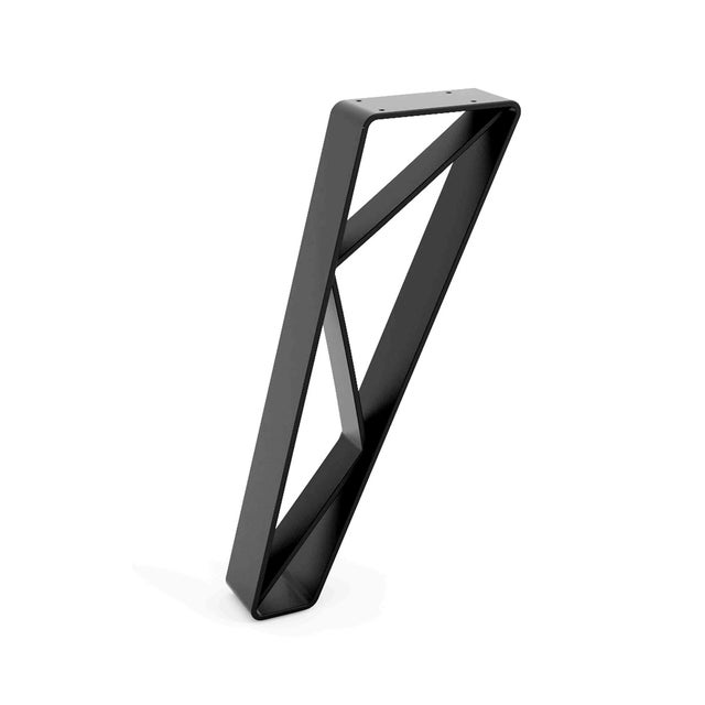 Gamba per mobili REI 7-904.400.18P in acciaio nero  L 5 x P 23.5 x H 40 cm