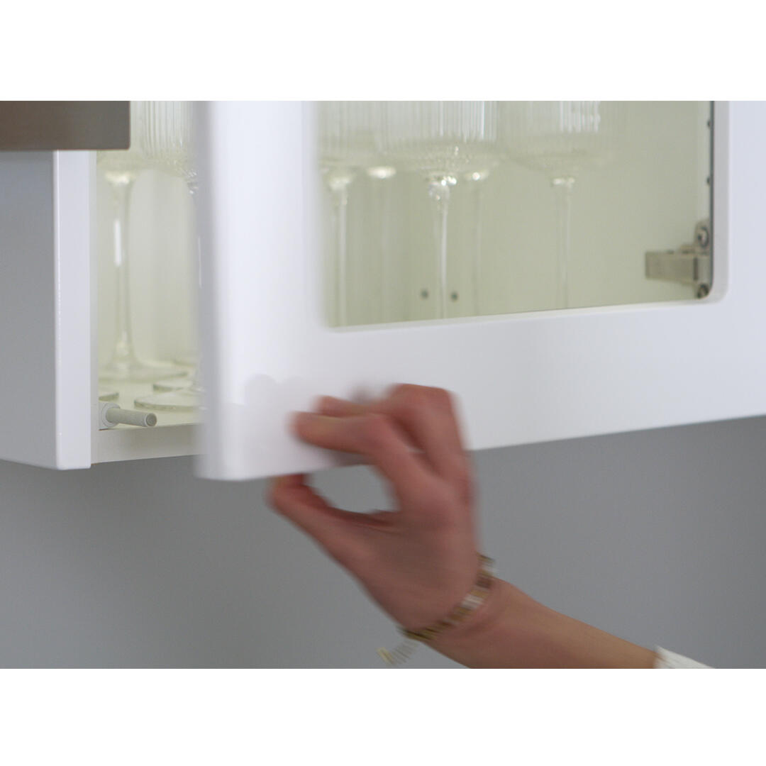 Lot de 2 systèmes d'ouverture sans poignée blanc, pour porte HETTICH - 4