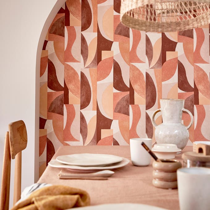 photo d'une salle à manger désert rose