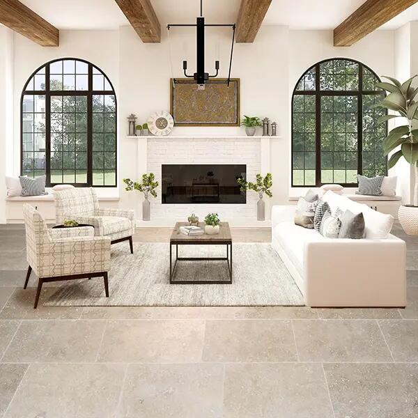 Travertin sol/mur de beige à marron mix Casa classic l.40.6 x L.61 cm - 2