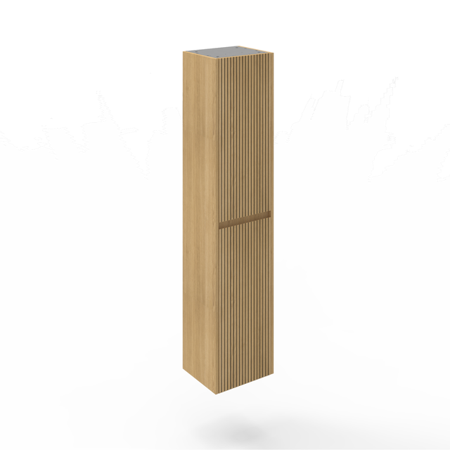 Colonne 2p l.35 x H.160 x P.30 cm plaqué chêne Landes