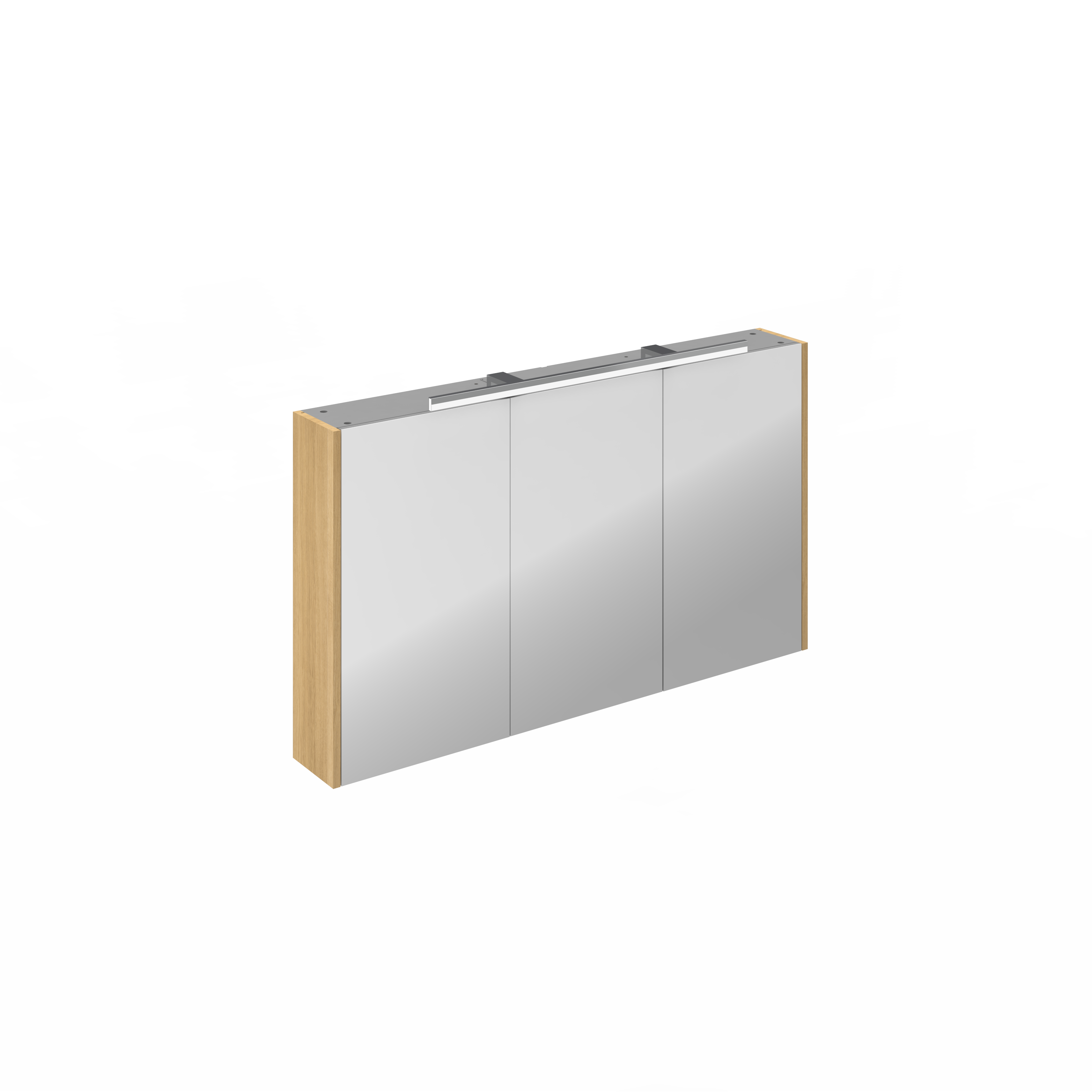 Armoire led Landes l. 120 cm H. 72 cm P. 20.5 cm, chêne naturel Landes ...