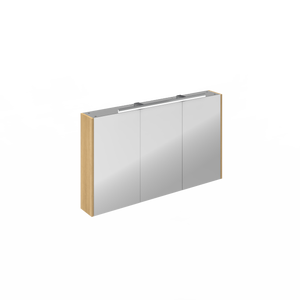 Armoire led Landes l. 120 cm H. 72 cm P. 20.5 cm, chêne naturel Landes