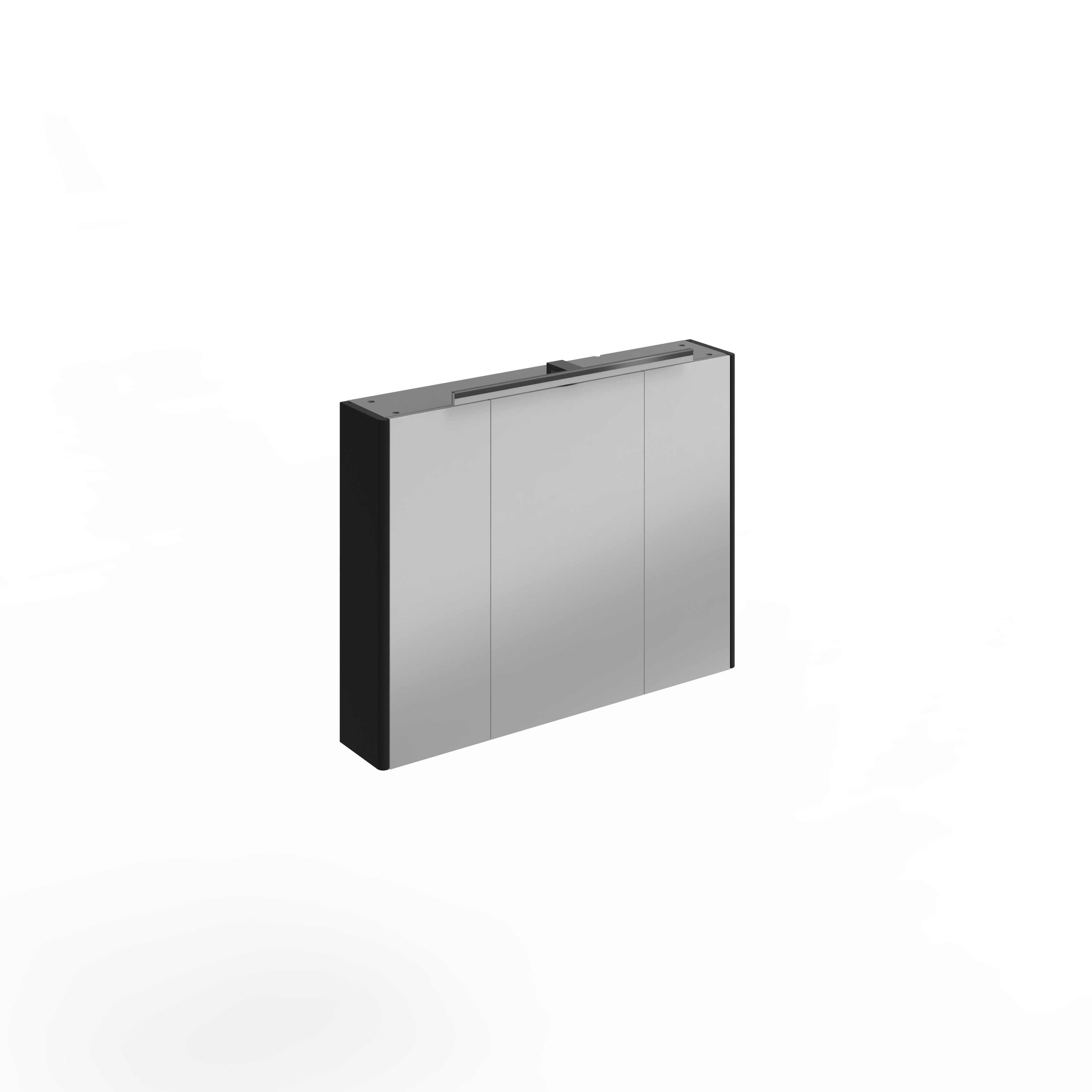 Armoire led Slow avec éclairage intégré l.90, H.72, P.20.5 cm, noir mat ...