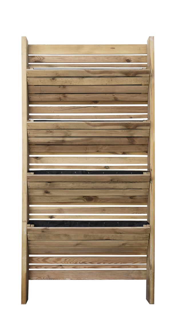 Huerto urbano vertical Eden de madera FSC 180x90x14cm