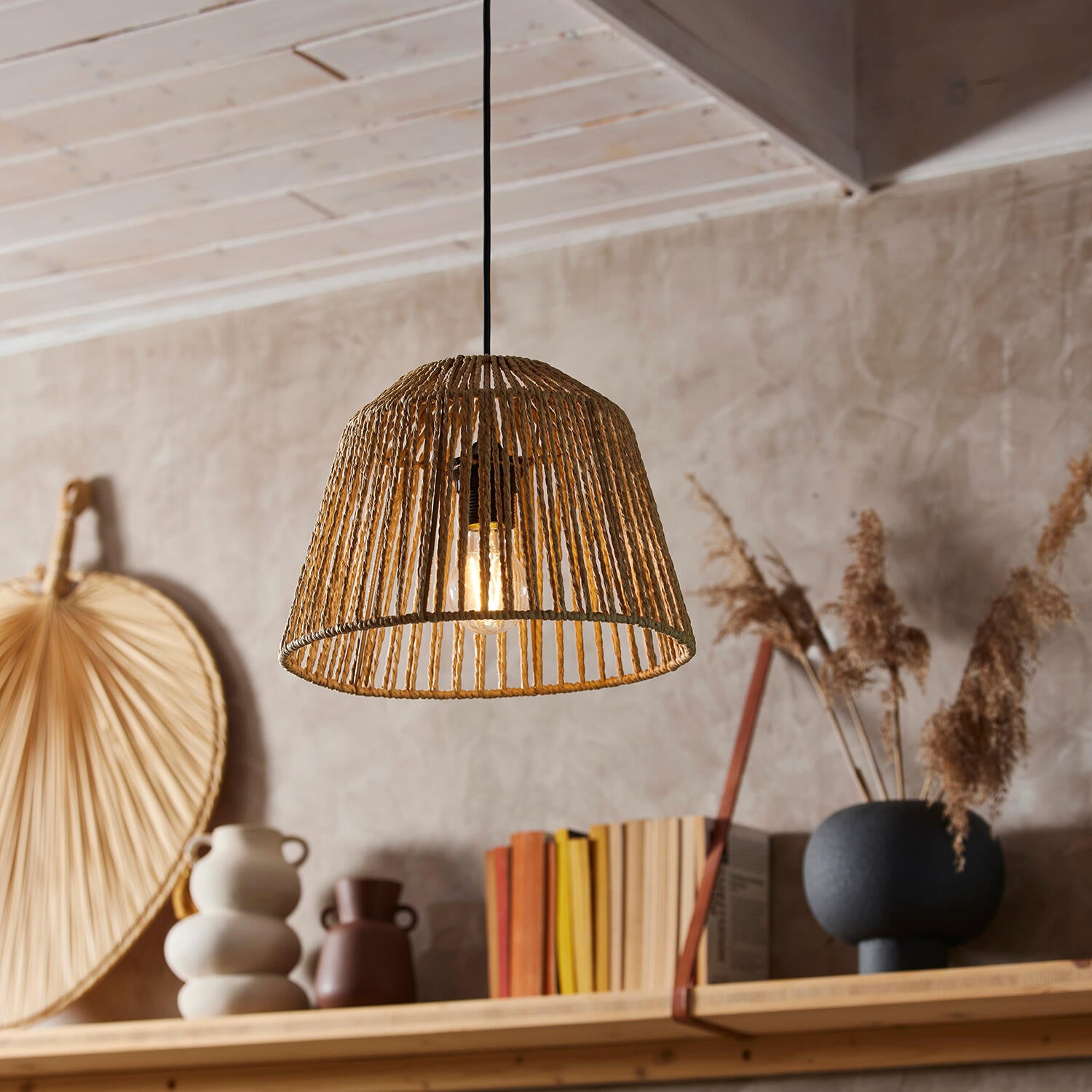 Suspension Quintana papier, beige, Diam.29 cm, E27 - 3