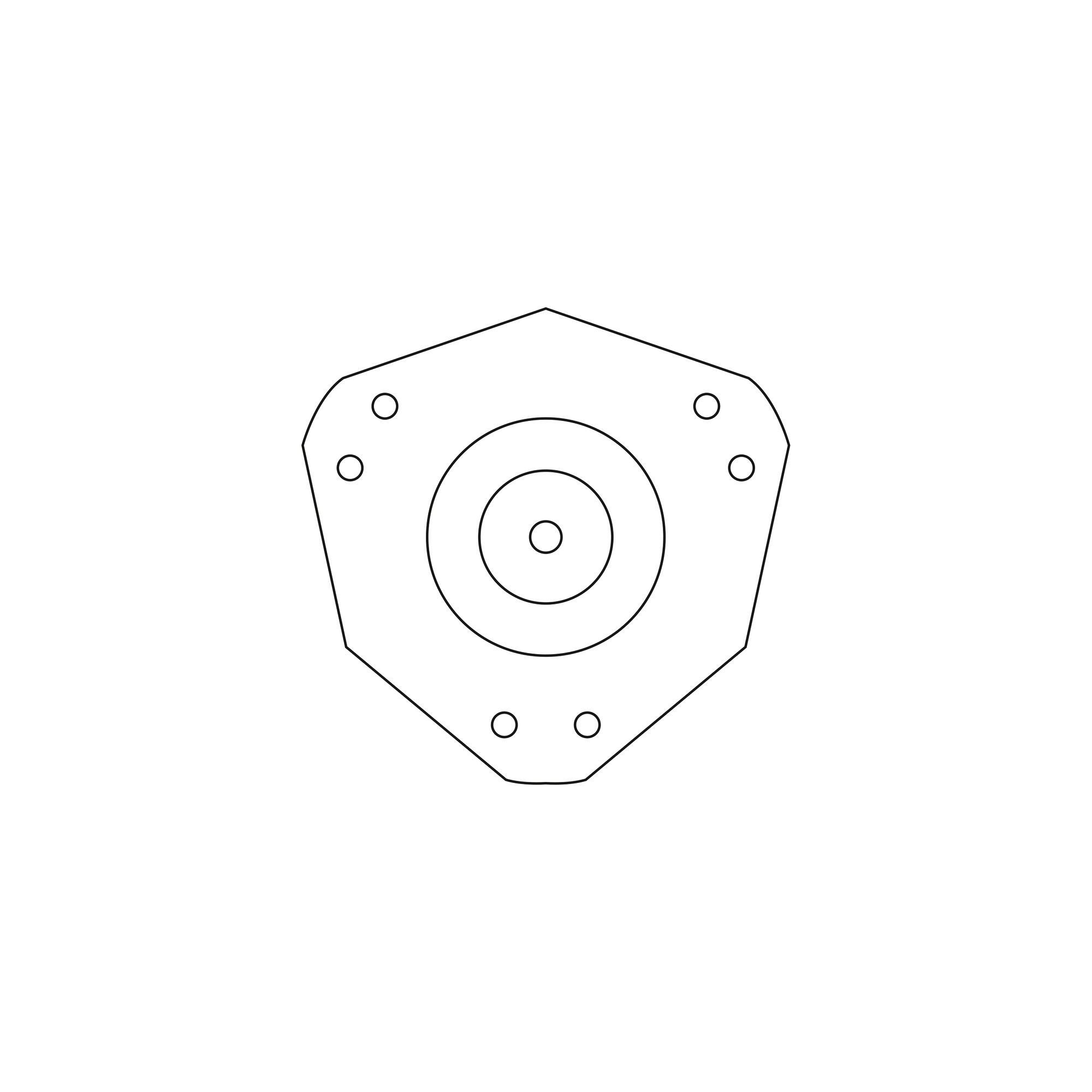 Placa para pata de acero de 128x11.6 mm y carga max. de 30 kg, rosca M 10 - 6