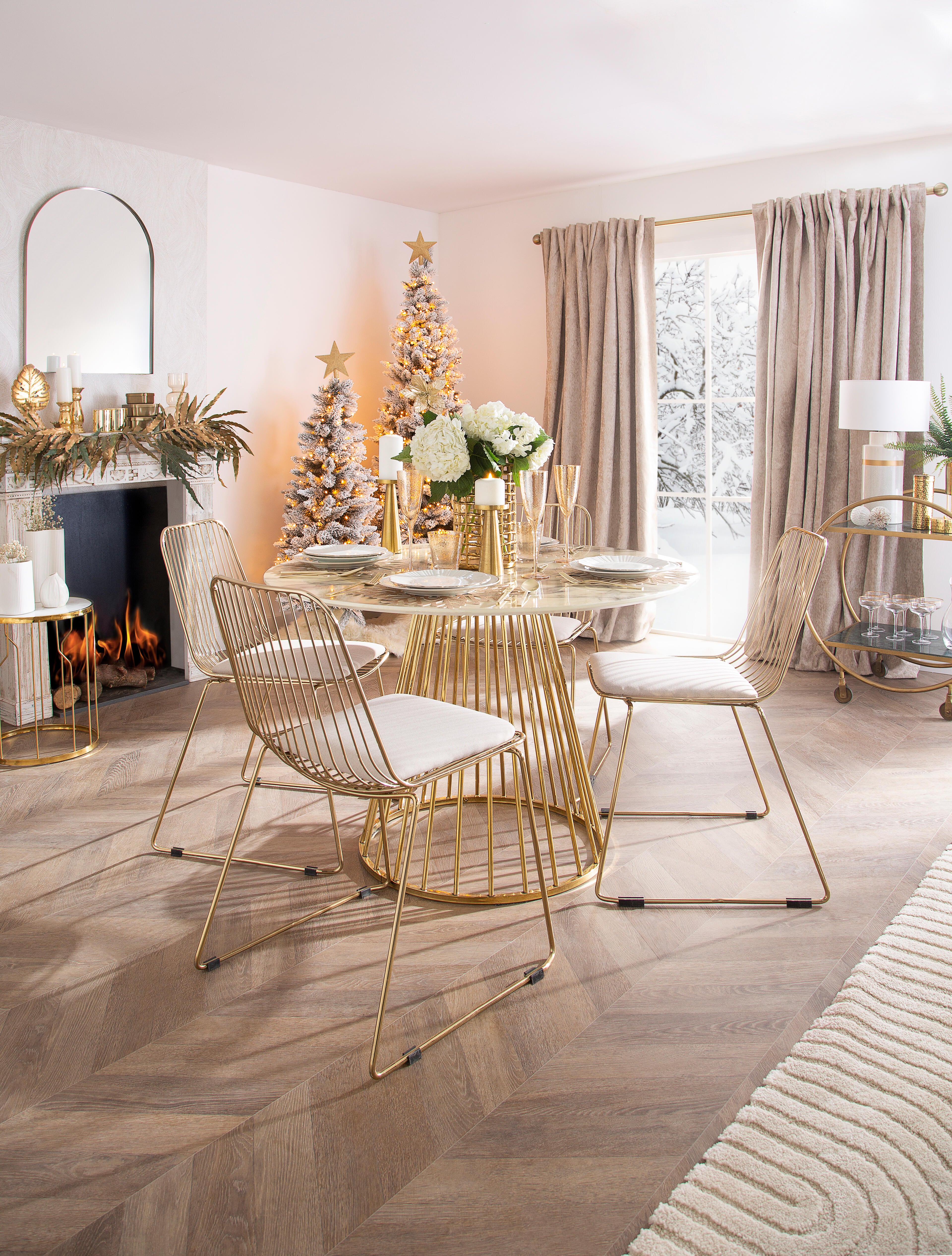 Conjunto de 33 enfeites de natal dourado - 3