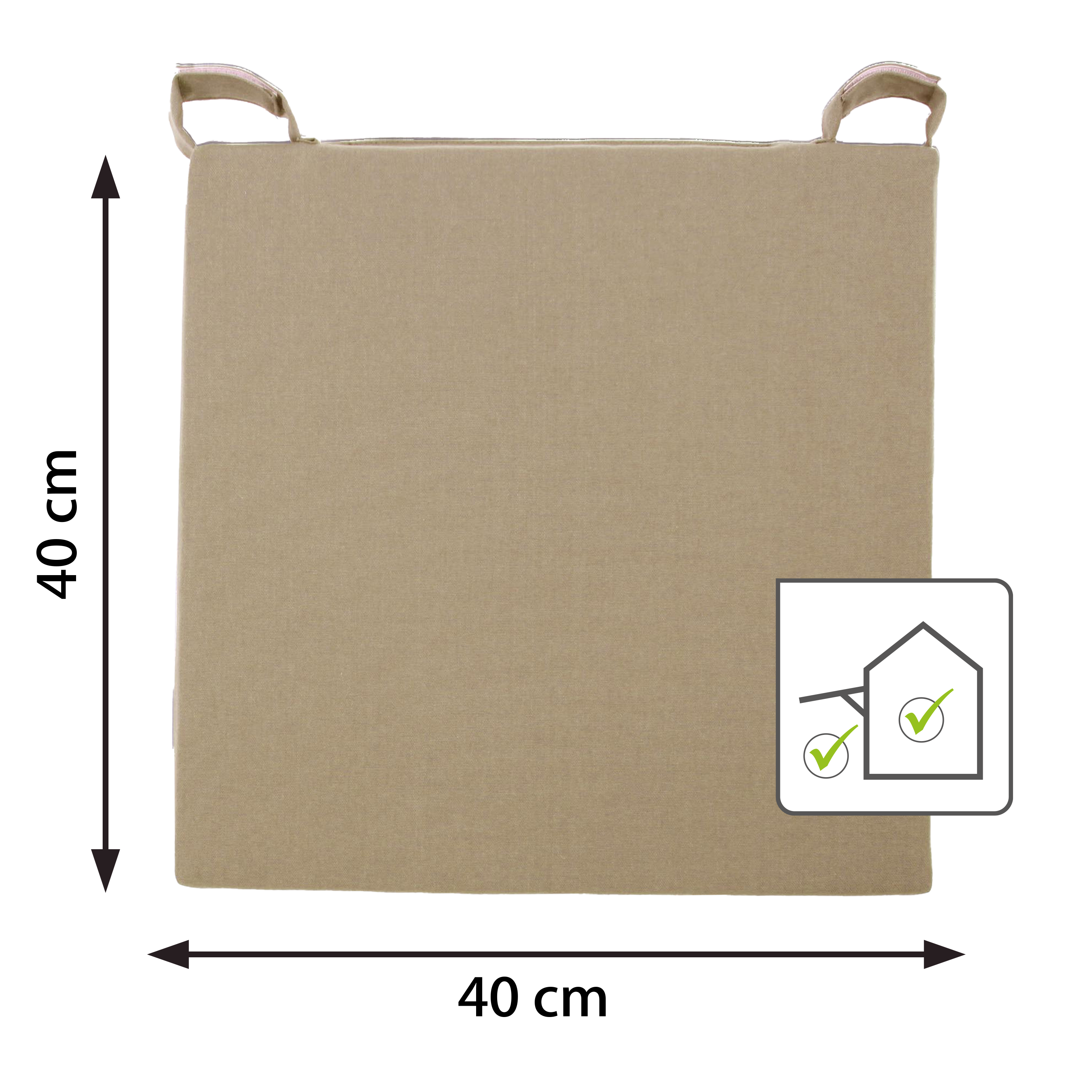 Almofada para cadeira INSPIRE JOY 40X40CM TRENCH 5 - 6