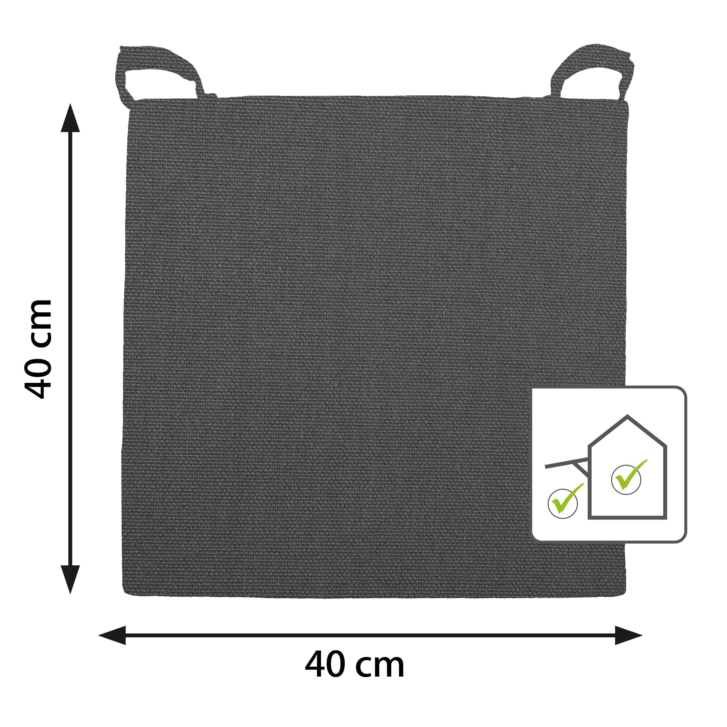 Almofada para cadeira Joy 40X40CM Inspire Moon - 6