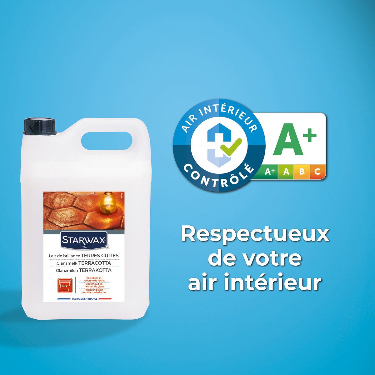 Lait de brillance tomette terre cuite STARWAX 2 en 1, 5L - 2