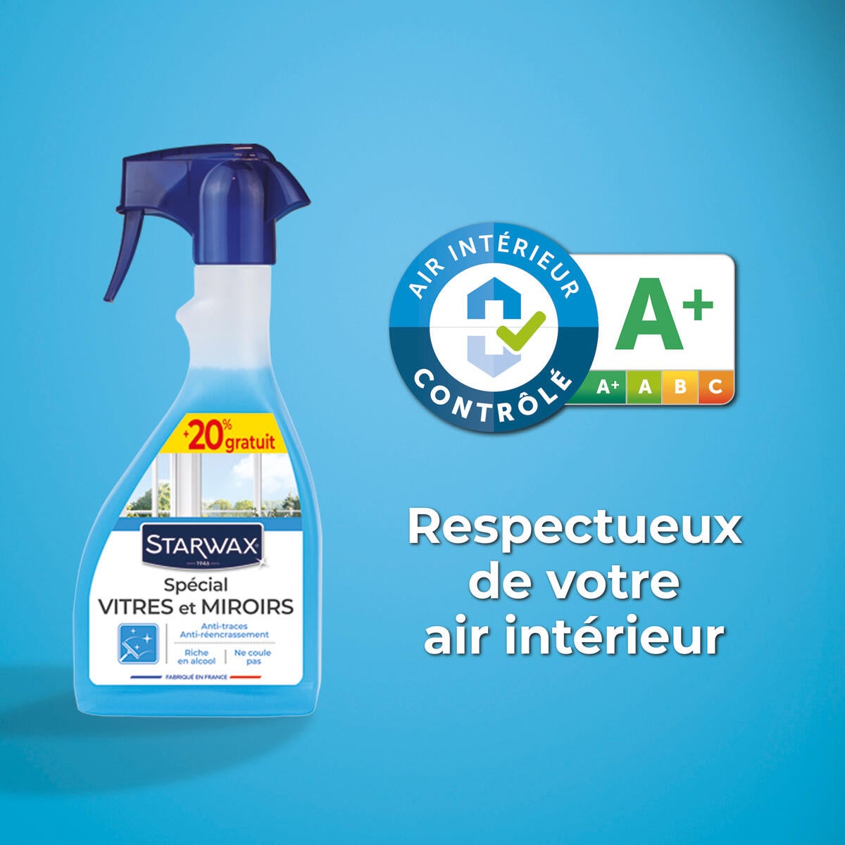 Nettoyant vitre STARWAX Anti traces +20% offert, 0.6L - 6